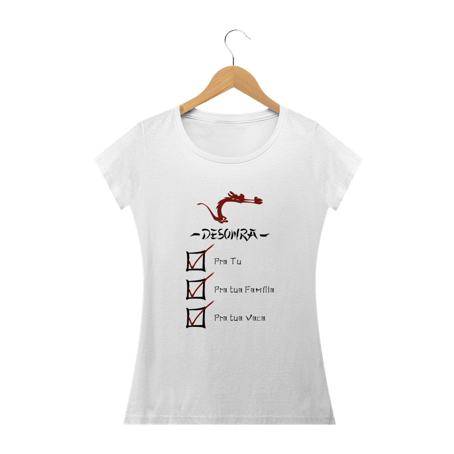 Nome do produto: Desonra - Camiseta Babylook