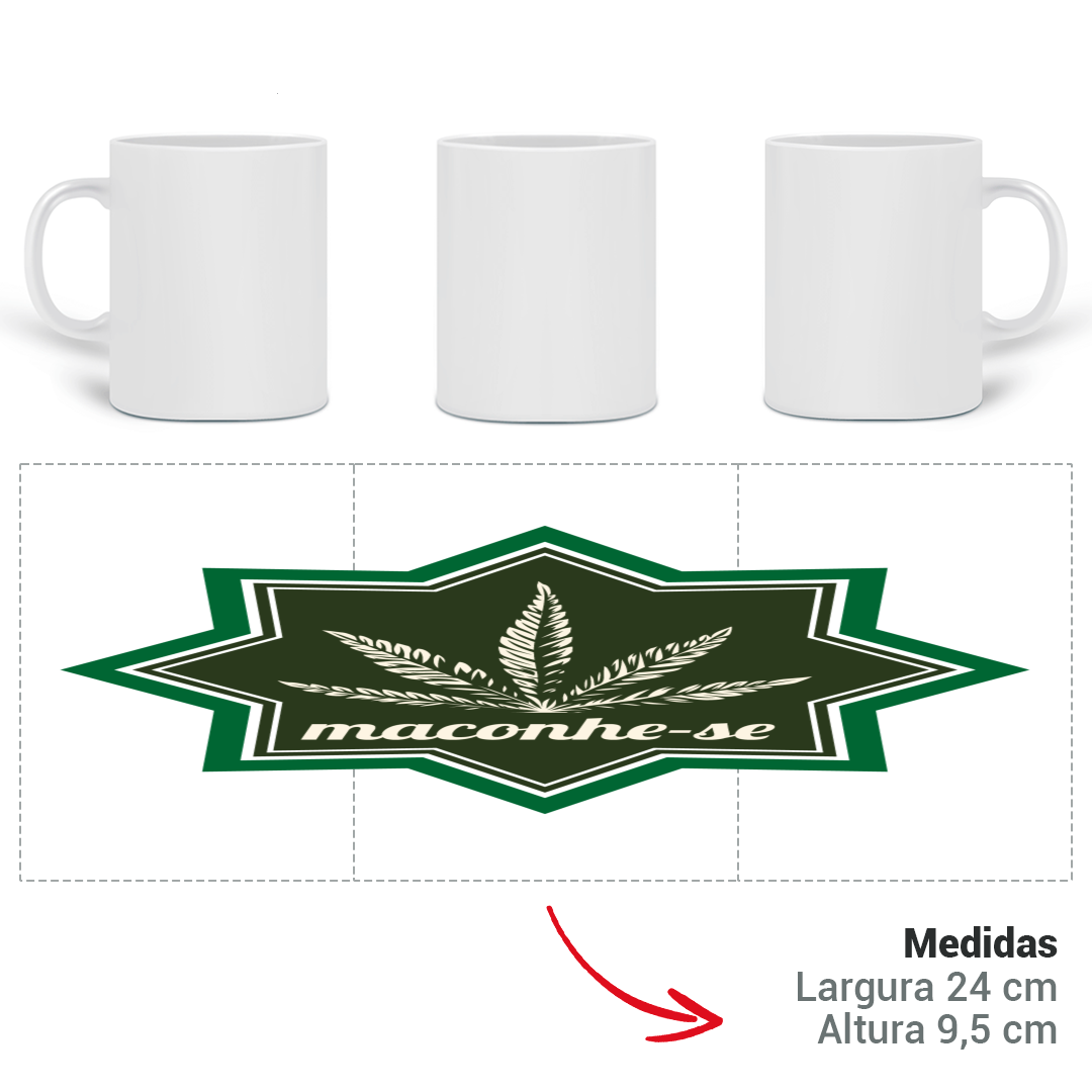 Nome do produto: Caneca Maconhe-se Geométrico