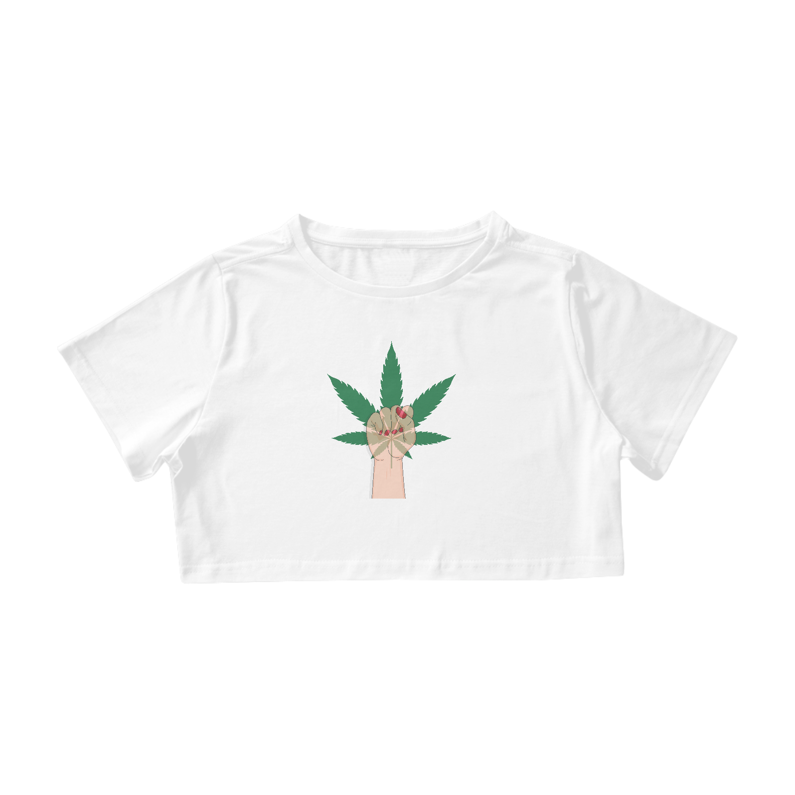 Nome do produto: Cropped Punho e Folha