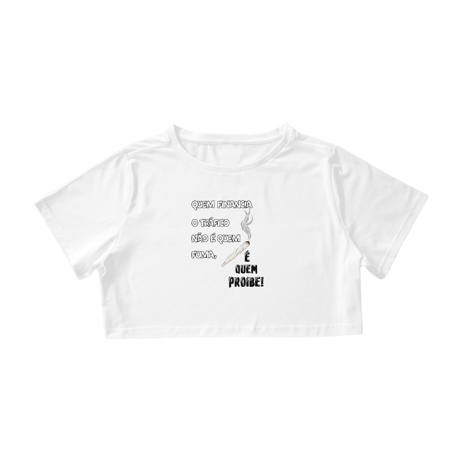 Nome do produto: Cropped Quem Financia o Tráfico