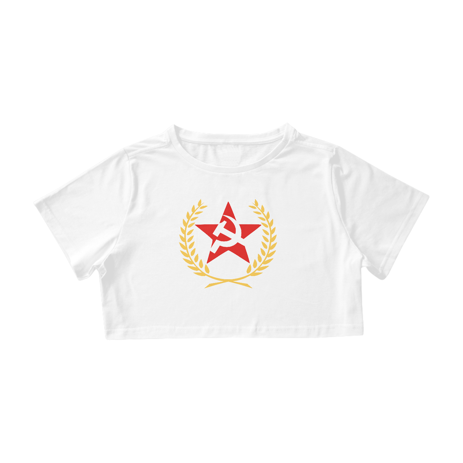 Nome do produto: Cropped Comunismo Estrela e Trigo