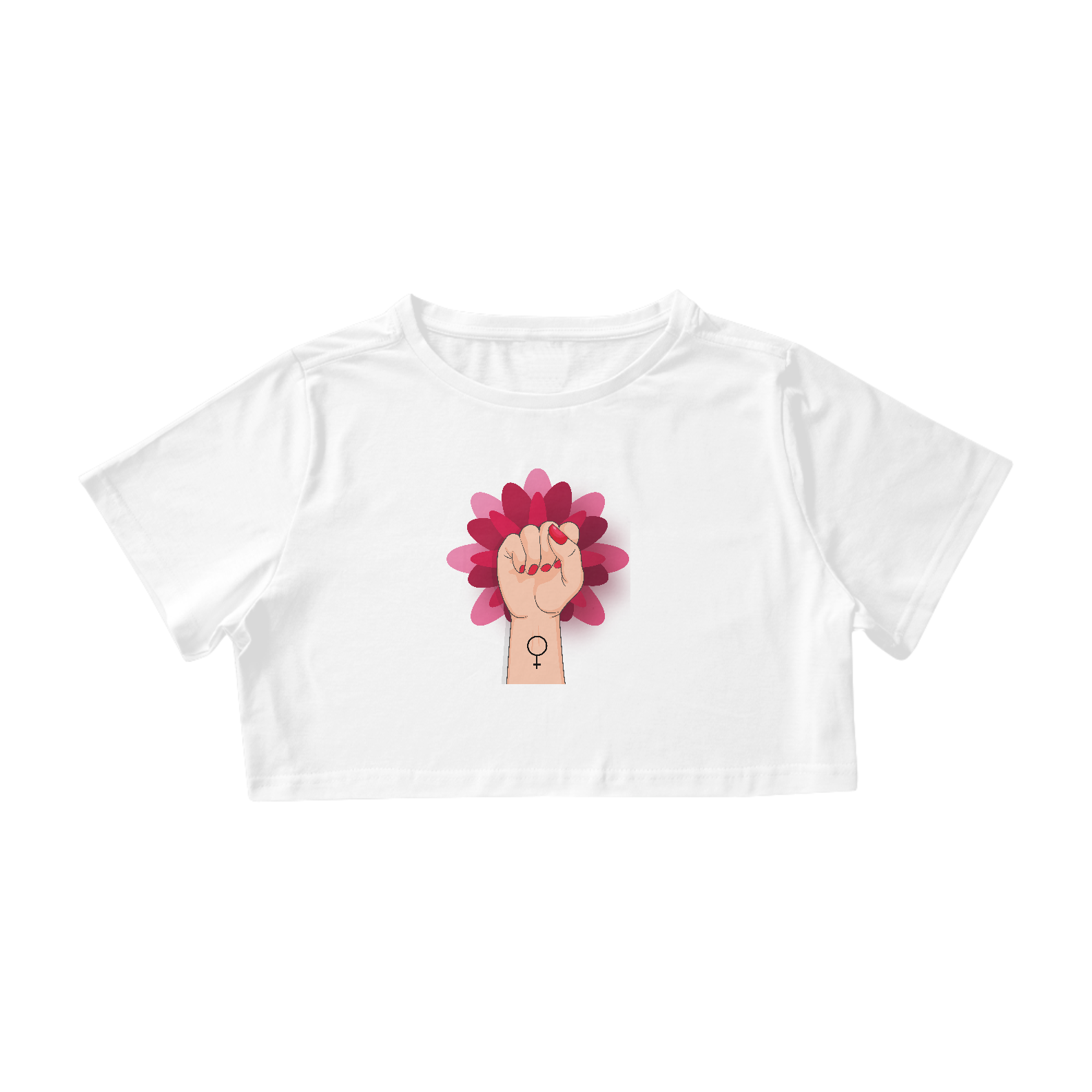 Nome do produto: Cropped Feminismo Flor