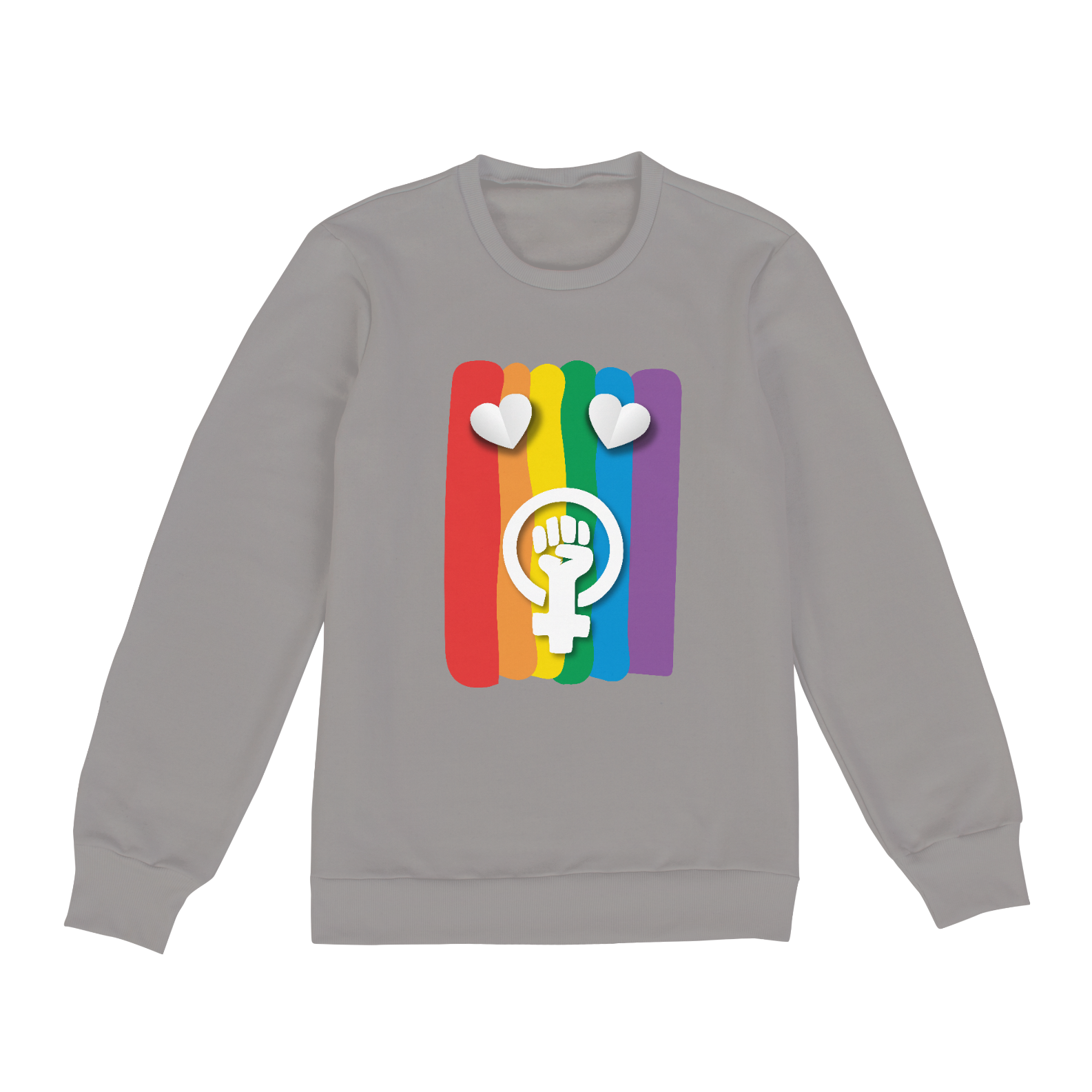 Nome do produto: Moletom Fechado LGBTQIA+, Feminismo e Amor