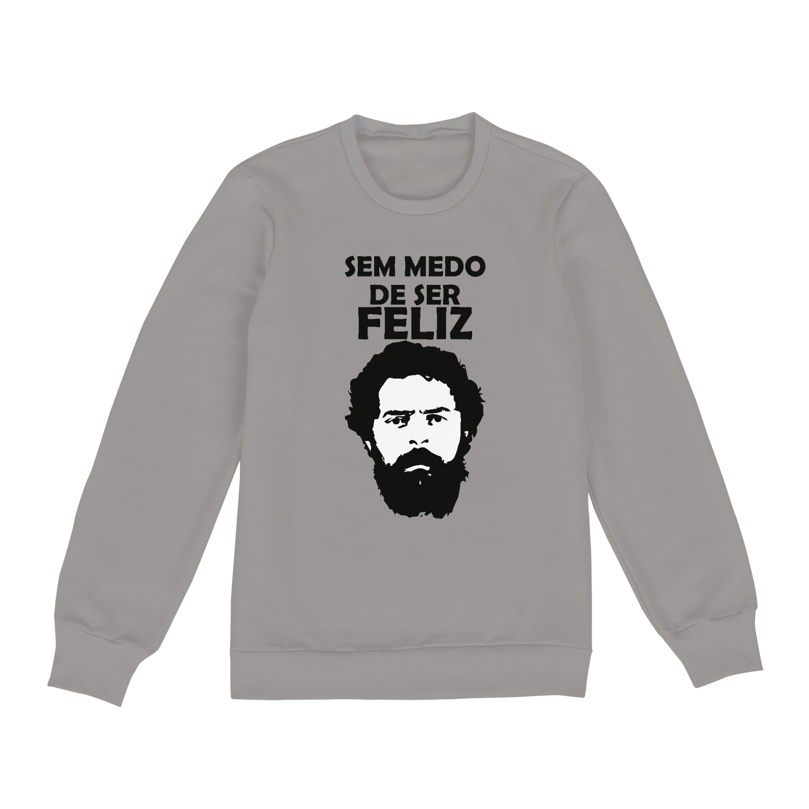 Nome do produto: Moletom Fechado Sem Medo de Ser Feliz Lula