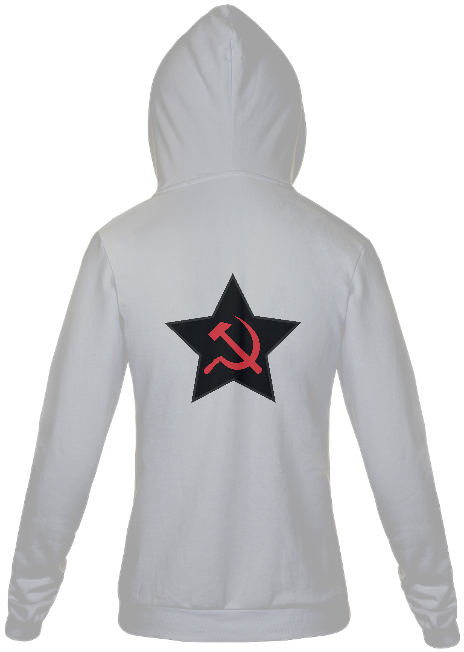 Nome do produto: Moletom com Zíper Comunismo Estrela Preta