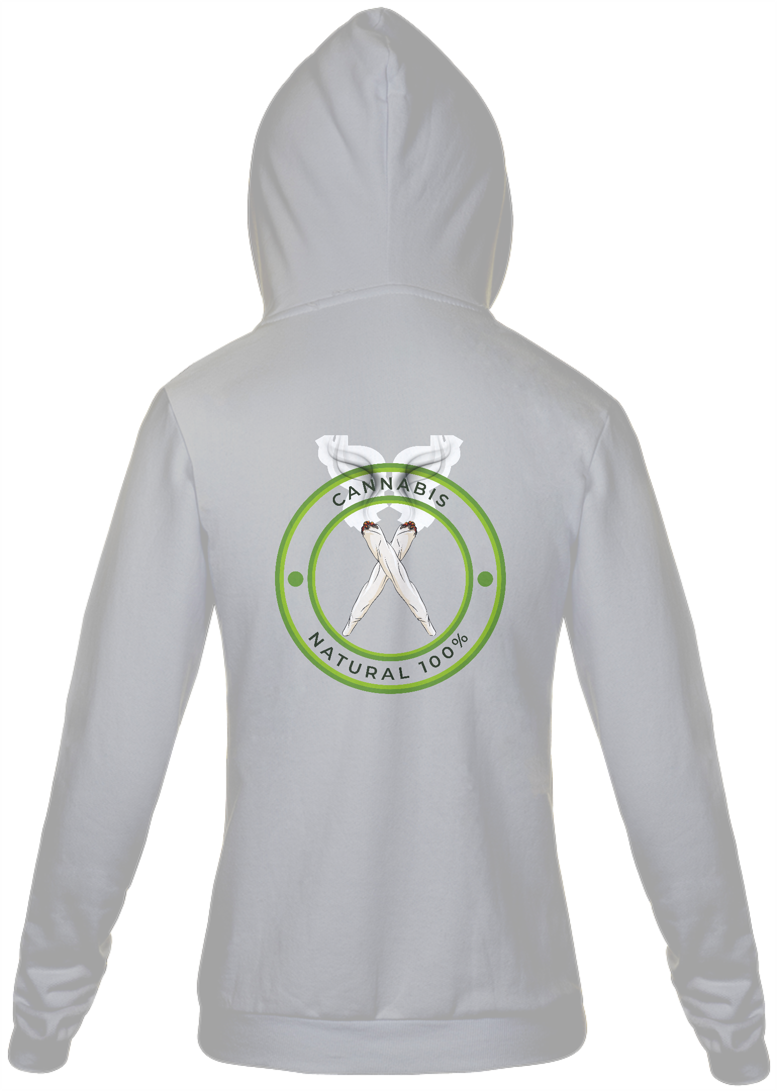 Nome do produto: Moletom com Zíper Cannabis Natural 100