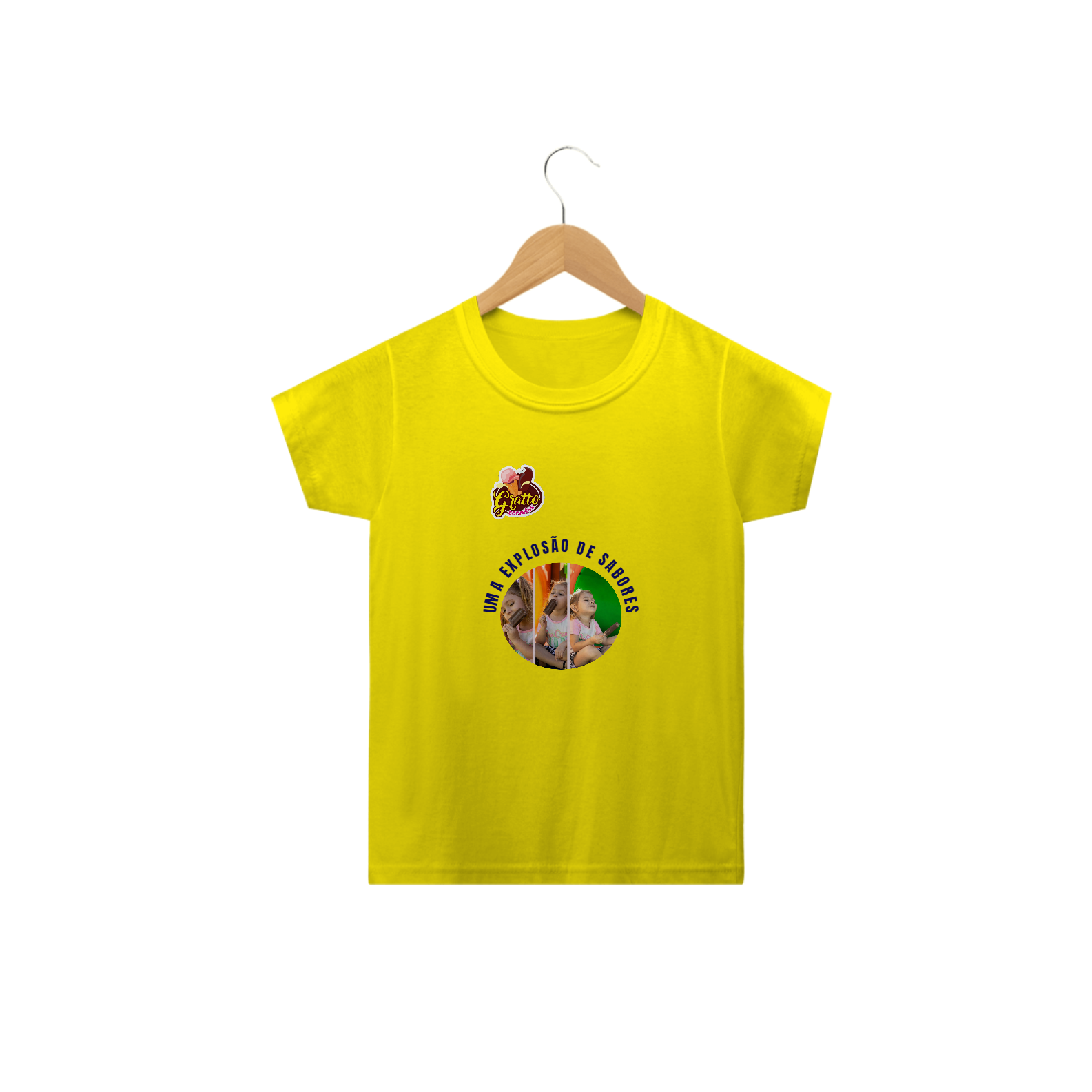 Nome do produto: Camiseta Gratto Sorvetes Classic Infantil Uma Explosão de Sabores