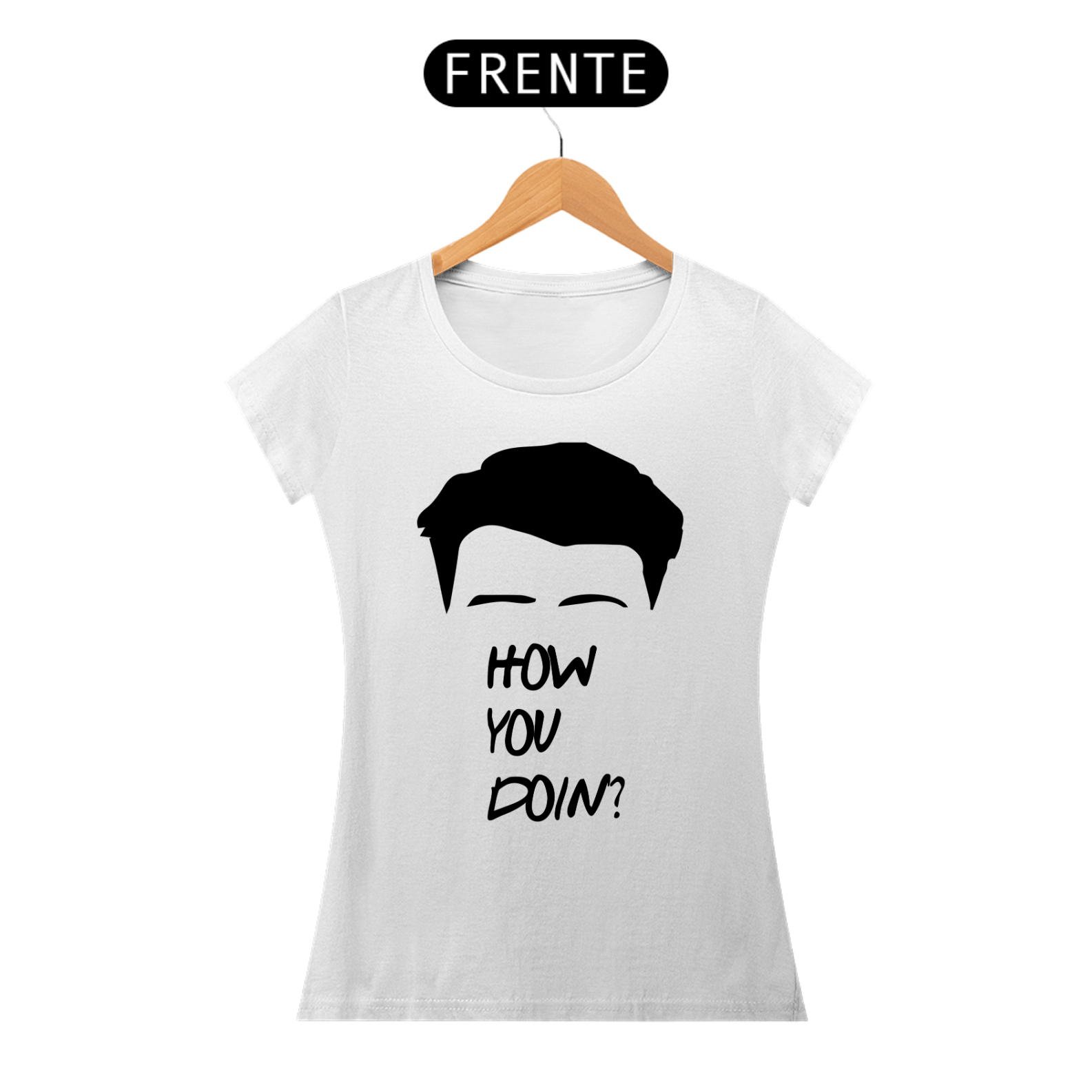 Nome do produto: Camiseta Baby Look com Estampa Friends - How You Doing?