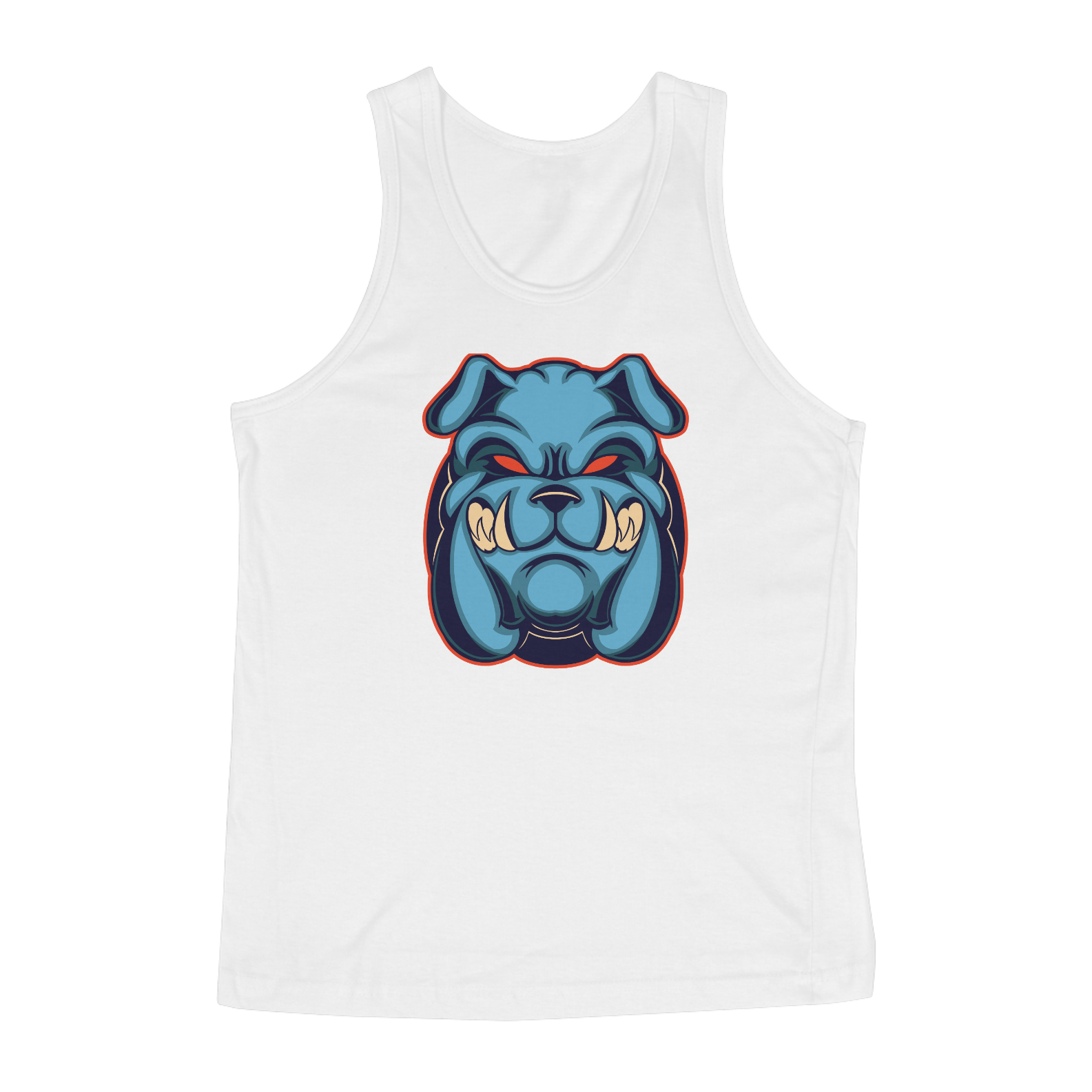 Nome do produto: Regata Masculina Estampa Bulldog Azul 