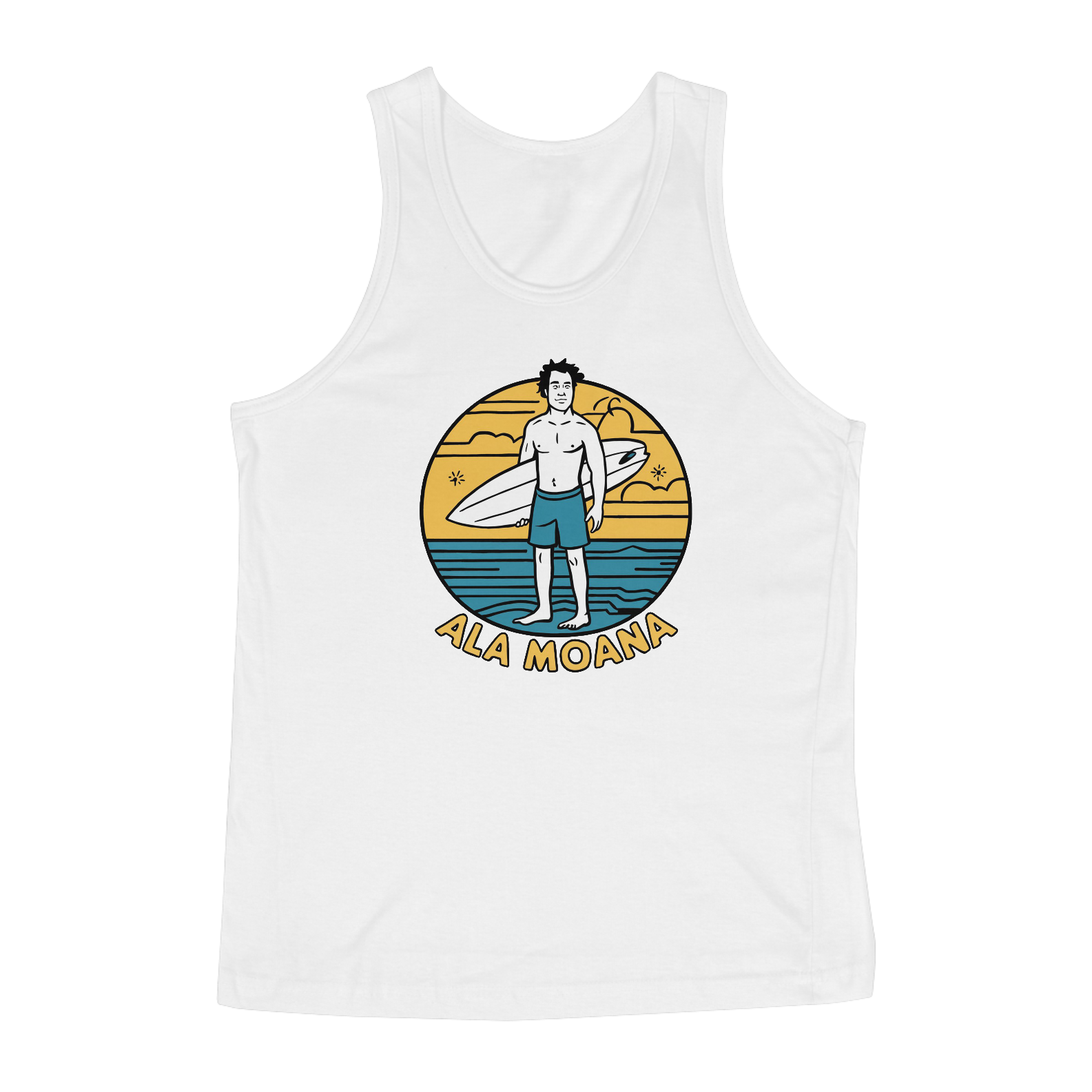 Nome do produto: Regata Quality Estampa Inspiração Marca Anos 90 Ala Moana Clássica