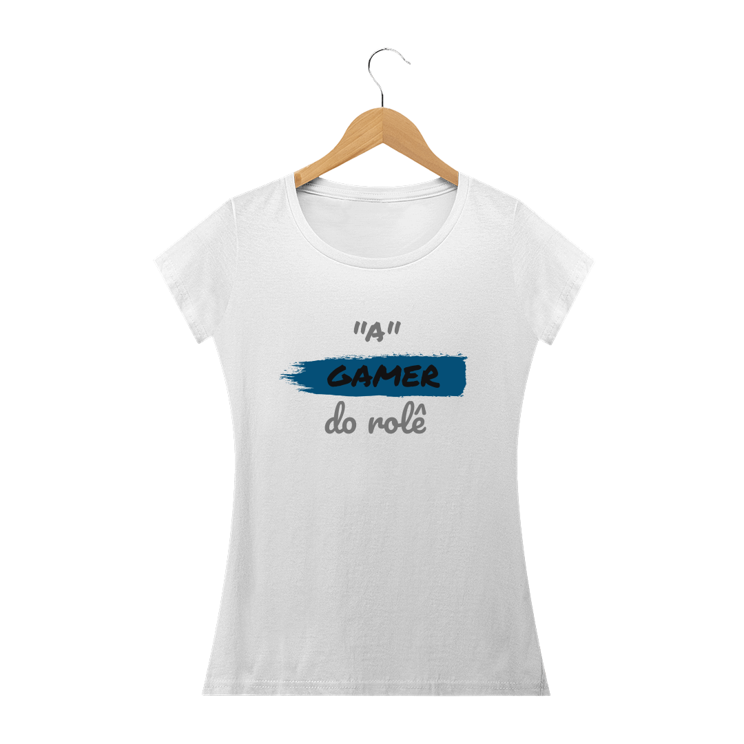 Nome do produto: Camiseta Baby Long Quality Estampa Frase - A Gamer do rolê