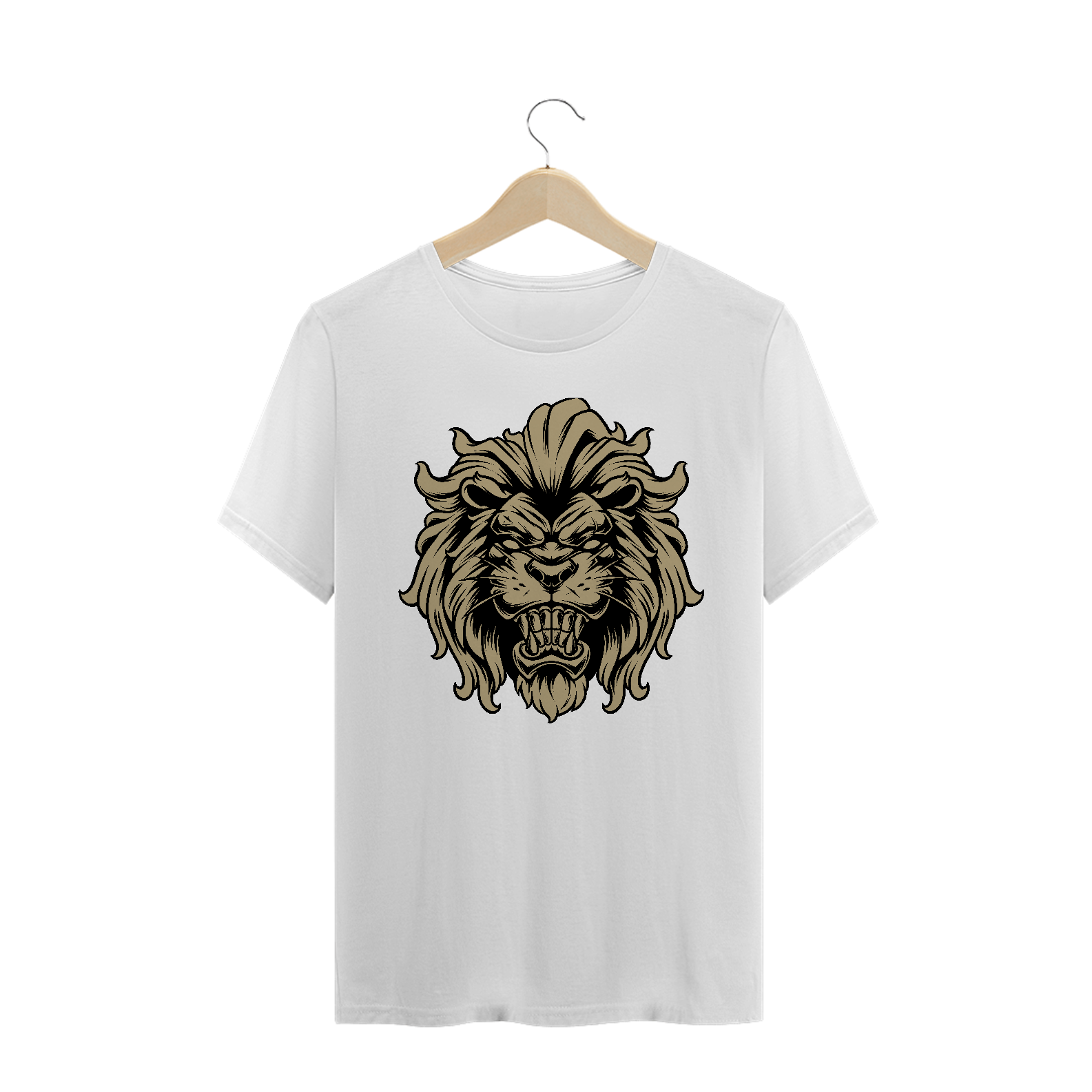 Nome do produto: Camiseta Quality Estampa Leão Amarelo Pastel