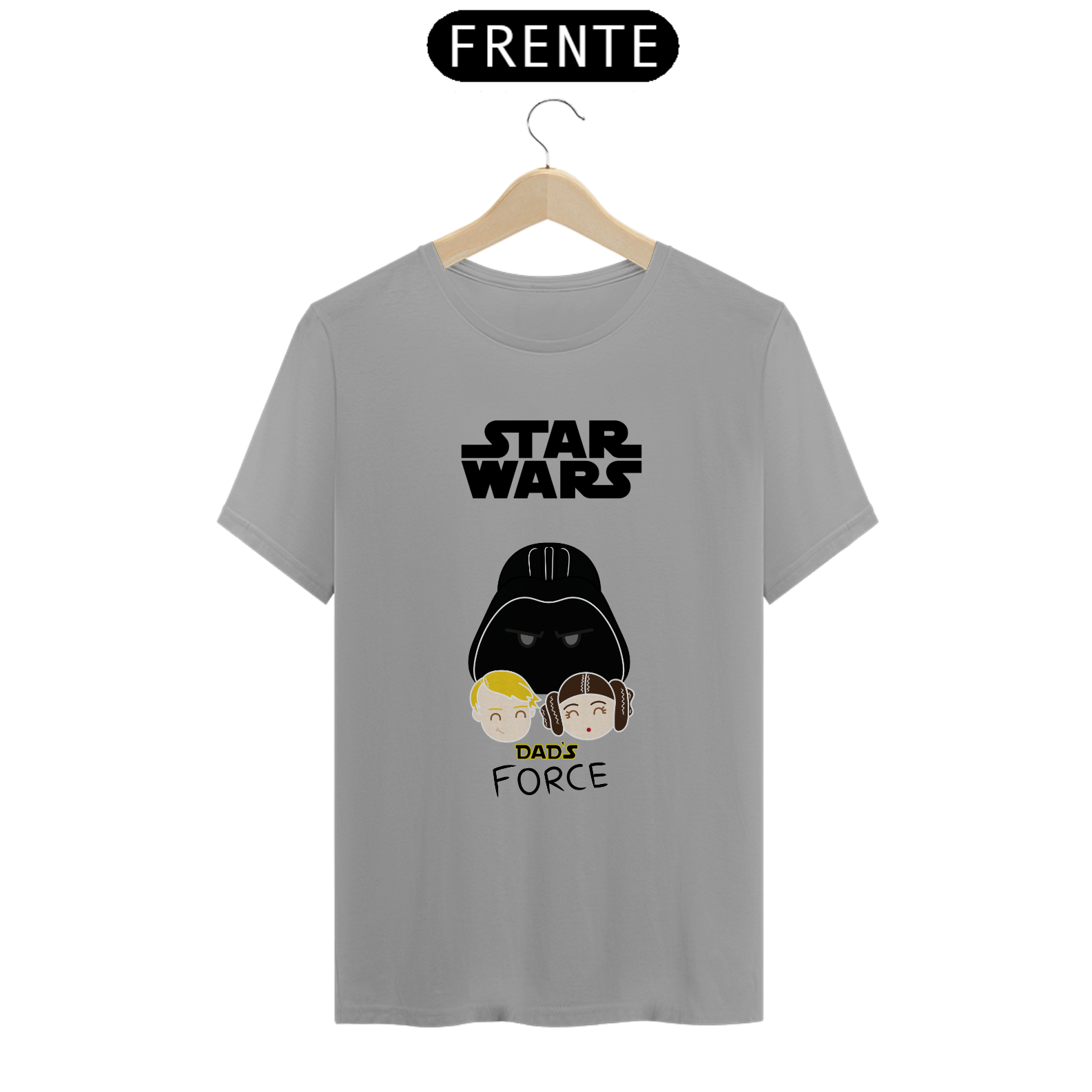 Nome do produto: Camiseta Dads Force Filme Star Wars Papai Estampada Quality