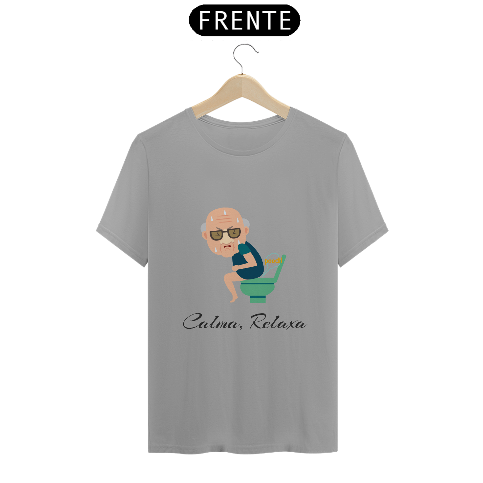 Nome do produto: Camiseta Quality Estampa Frase Calma, Relaxa