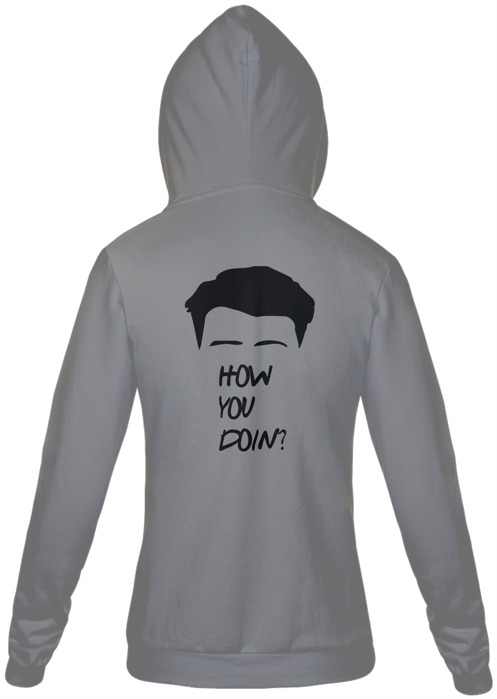 Nome do produto: Jaqueta Moletom Cinza Feminina Estampa Friends How You Doing?