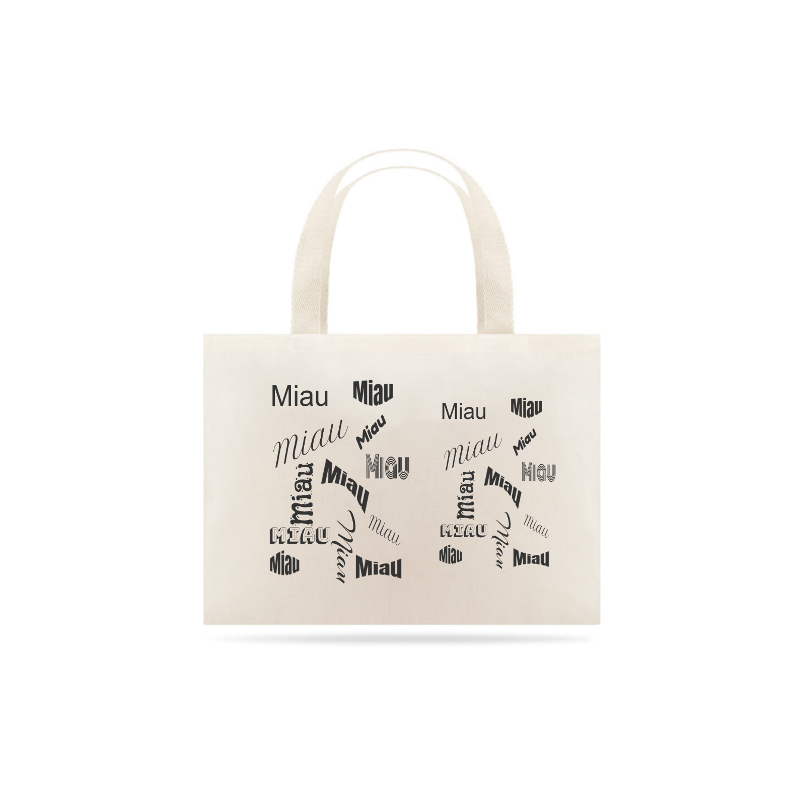 Nome do produto: Eco Bag Grande Estampa Miau