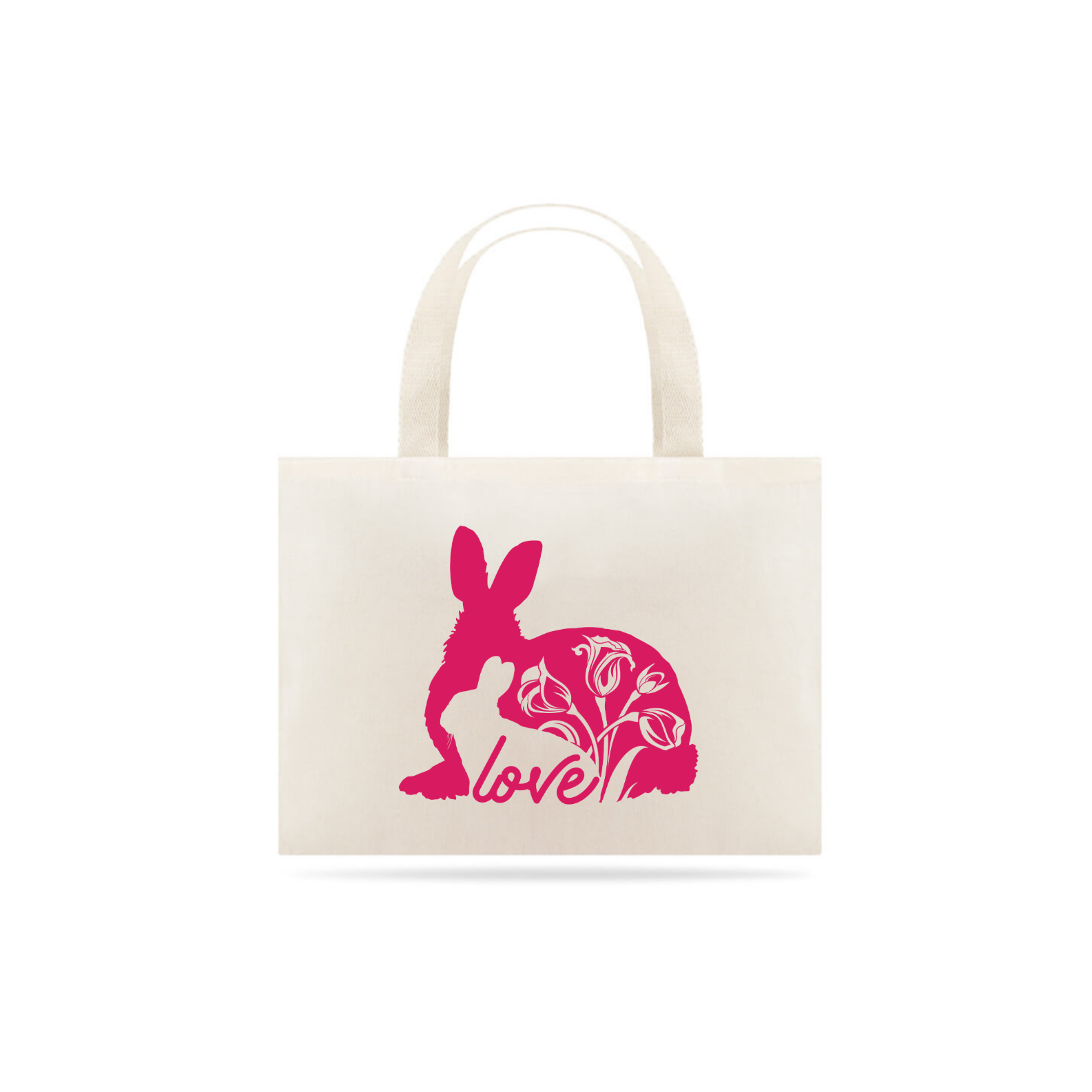 Nome do produto: Eco Bag Grande Estampa Coelho Love