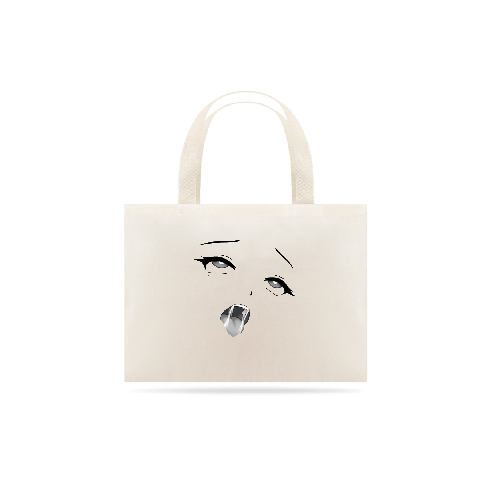 Nome do produto: Bolsa Eco Bag Hentai Ahegao Princess Anime Estampada Grande