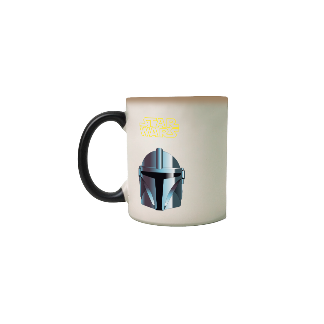Nome do produto: Caneca Mágica O Mandaloriano Star Wars The Mandalorian Estampada