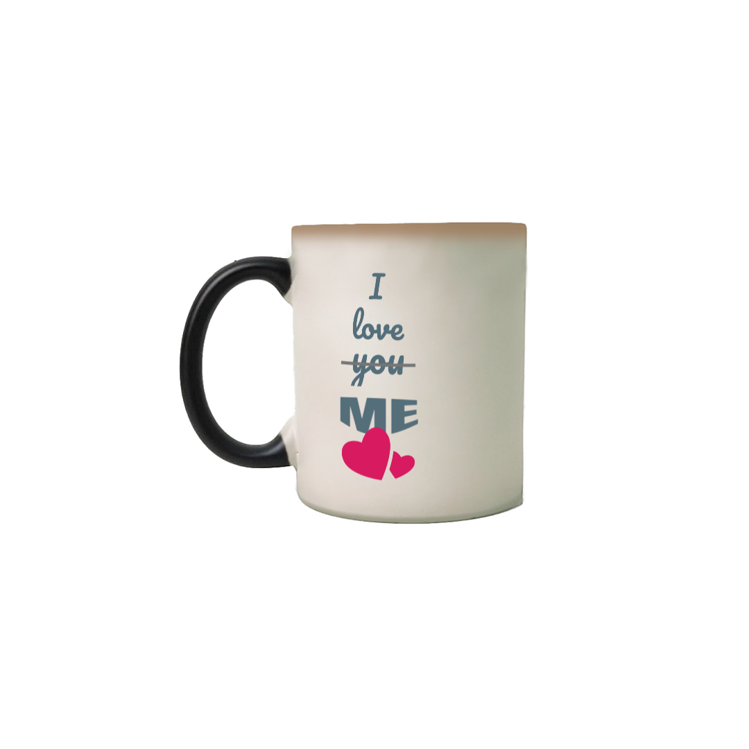 Nome do produto: Caneca Mágica Estampa Frase - I love you, me