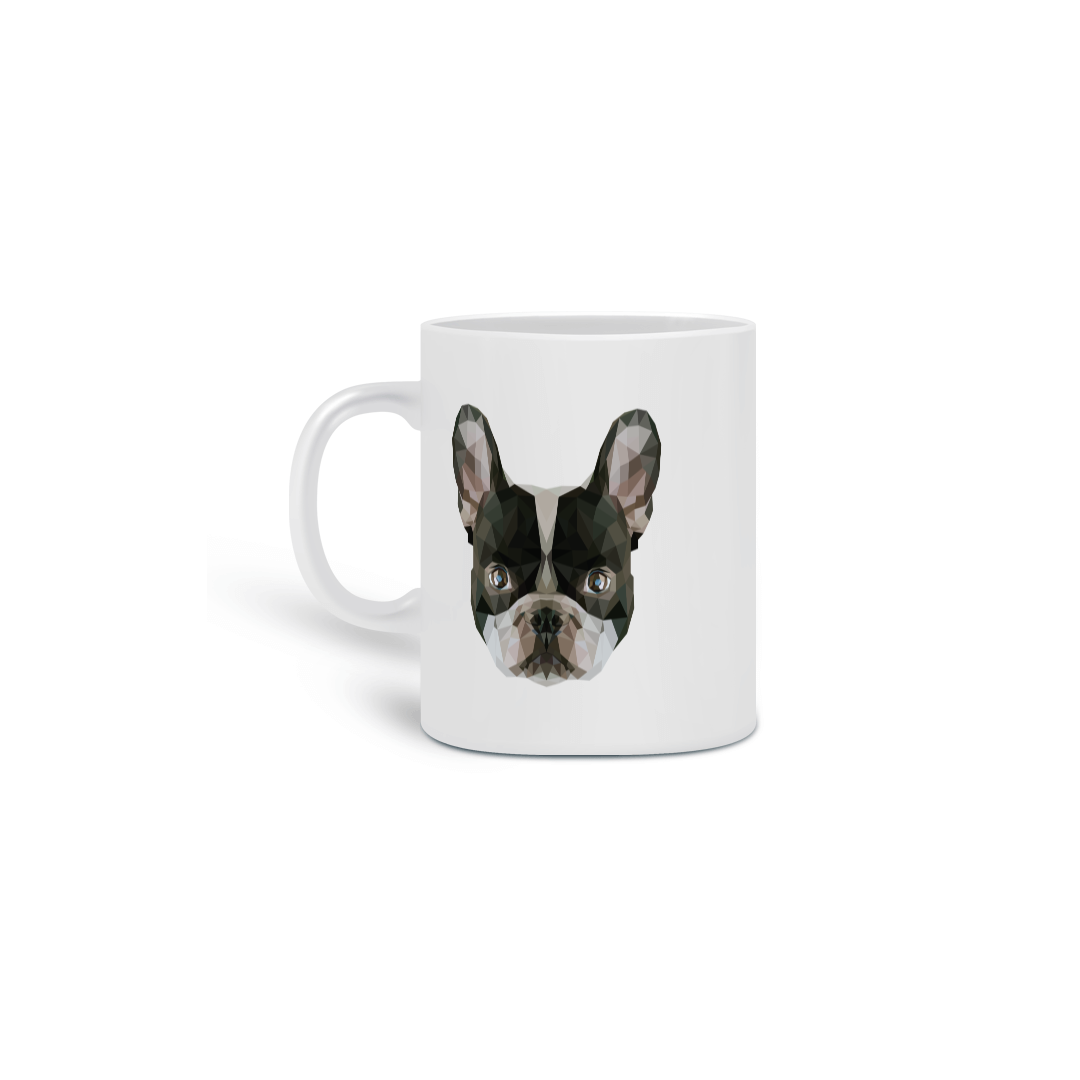 Nome do produto: Caneca Cerâmica Estampa Buldogue Francês
