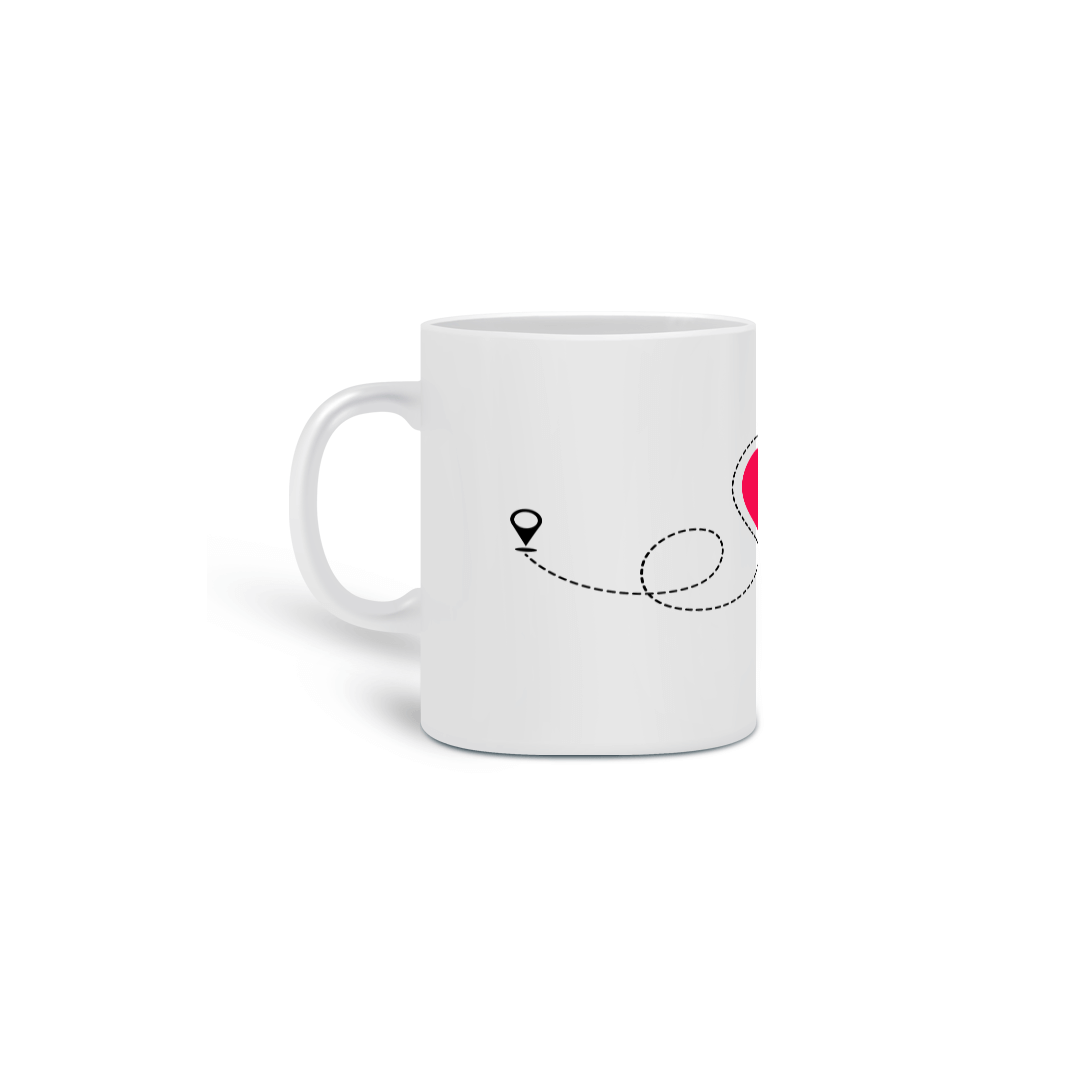 Nome do produto: Caneca Cerâmica Estampa Meu Destino é o Amor