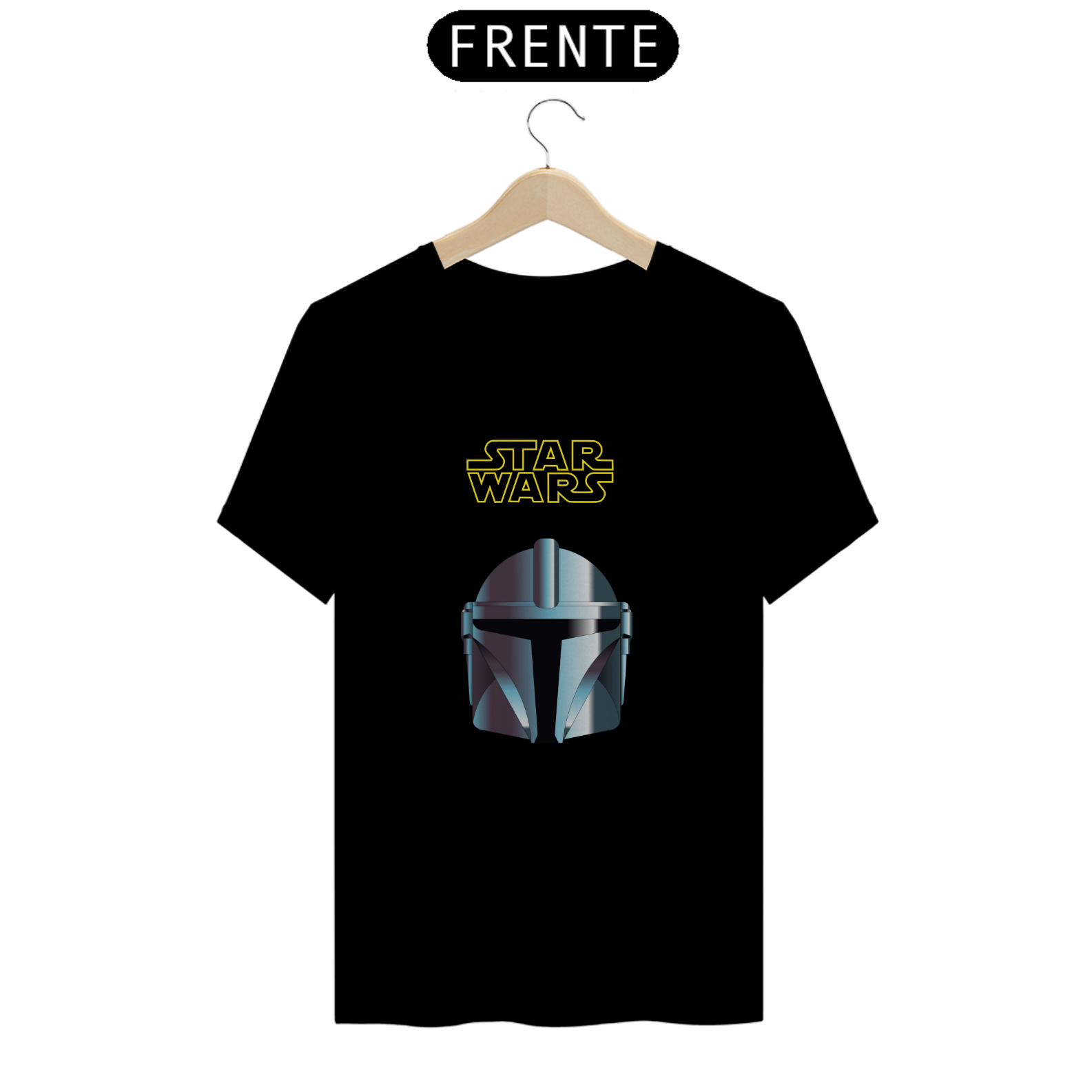 Nome do produto: Camiseta O Mandaloriano Star Wars The Mandalorian Estampada Quality