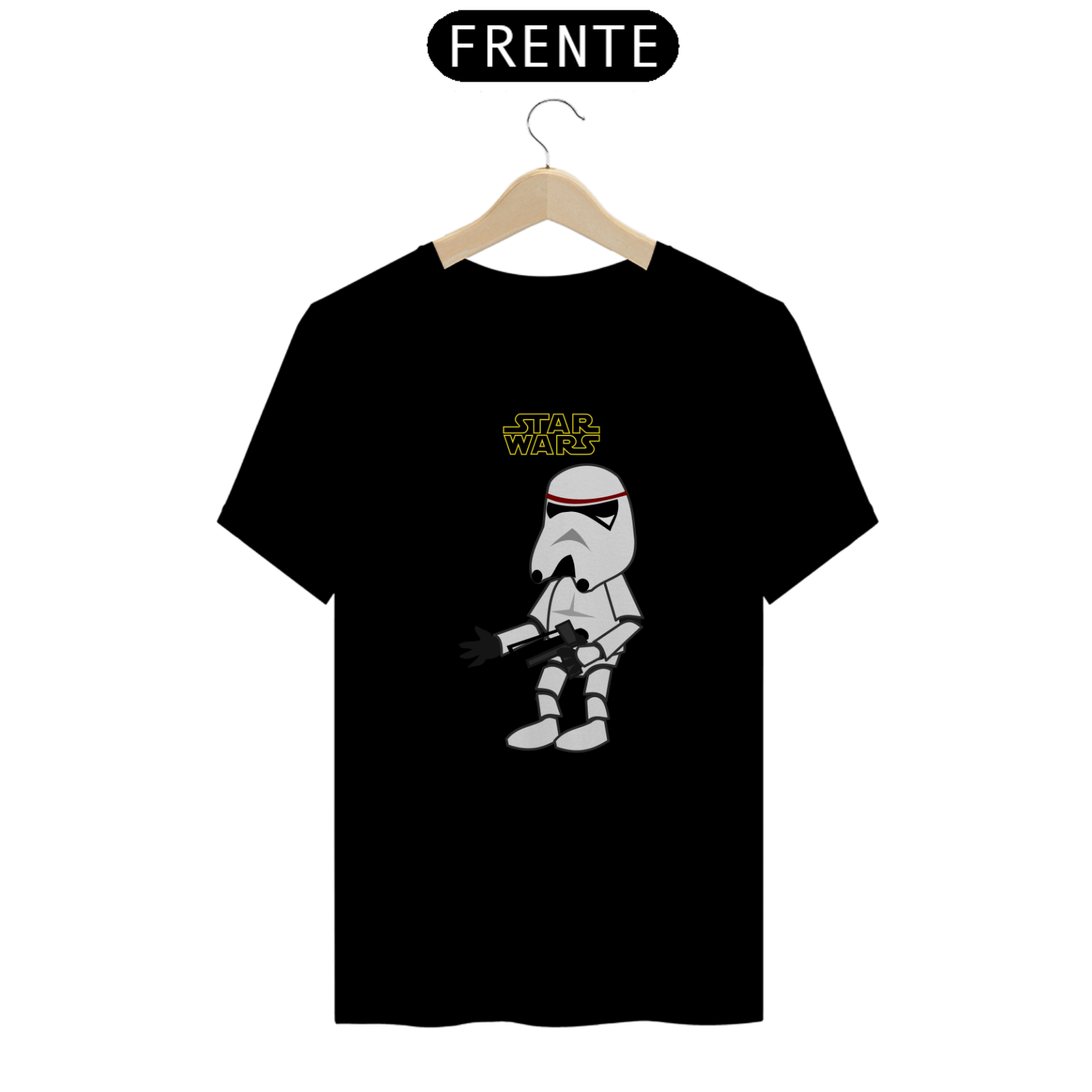 Nome do produto: Camiseta Trooper Branco Star Wars Cartoon Estampada Quality Desenho