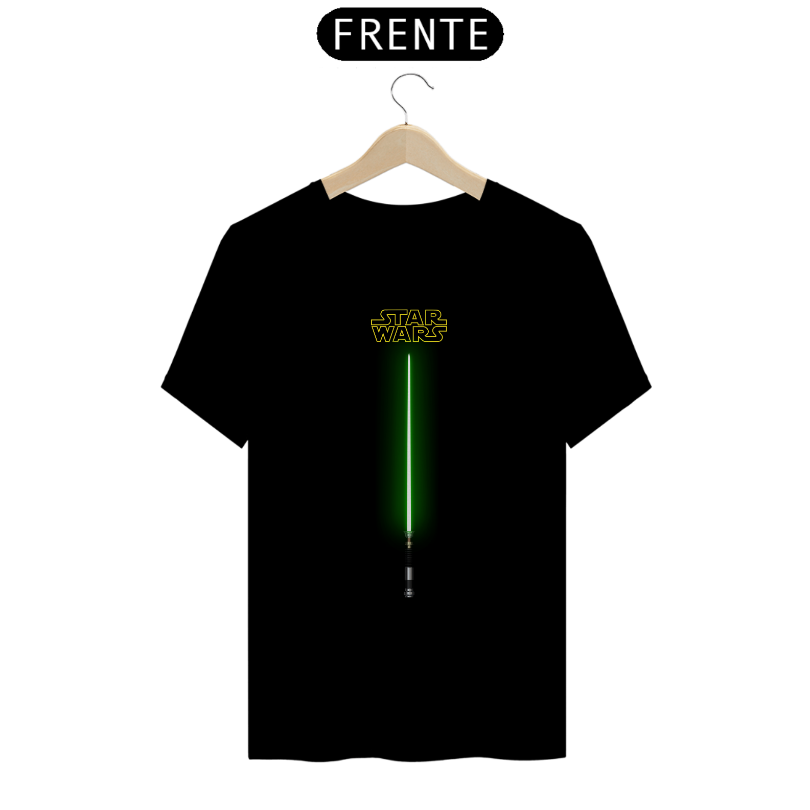Nome do produto: Camiseta Sabre de Luz Verde Star Wars -Espada Lightsaber Green