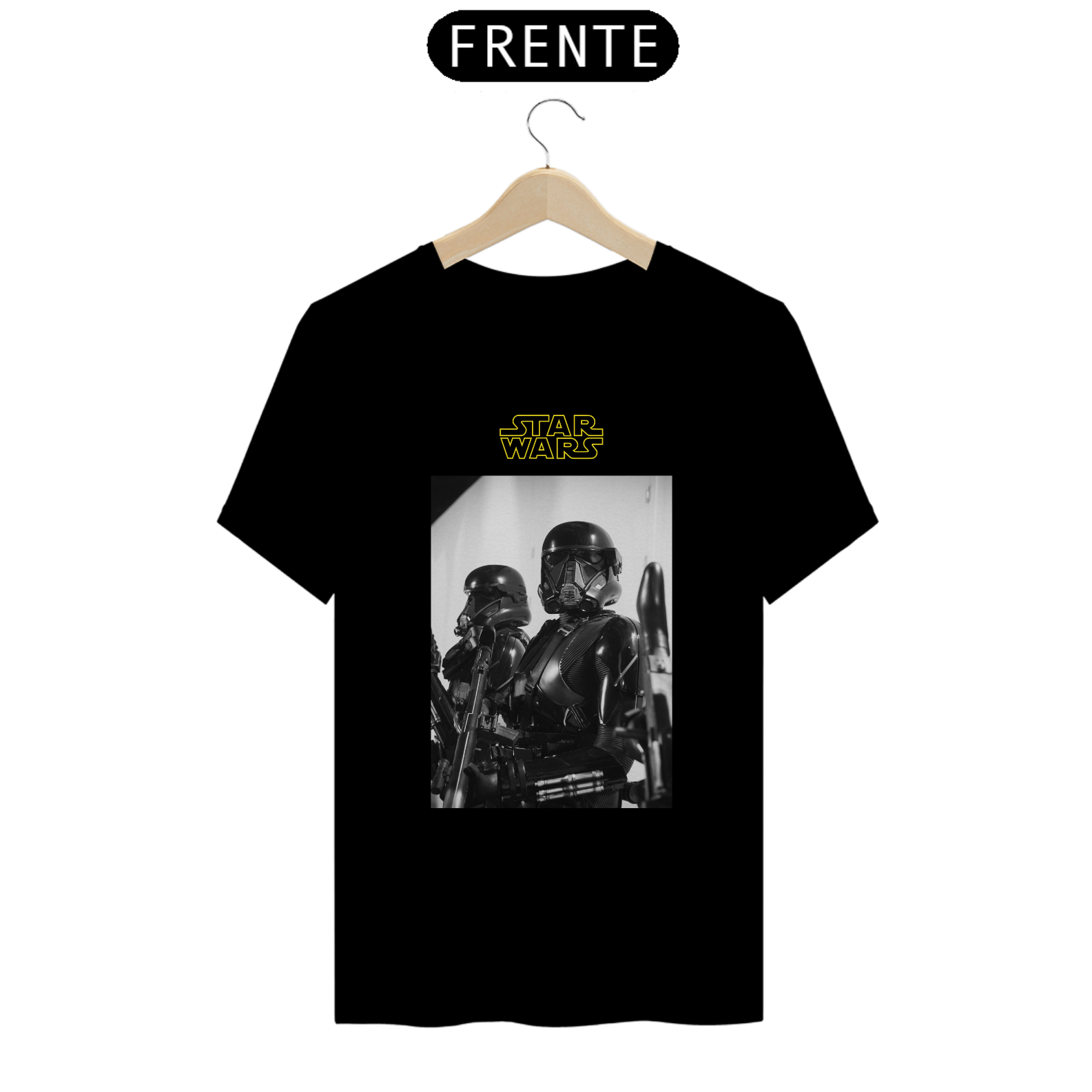 Nome do produto: Camiseta Death Black Troopers Star Wars - Stormtrooper Negro Estampada - Quality