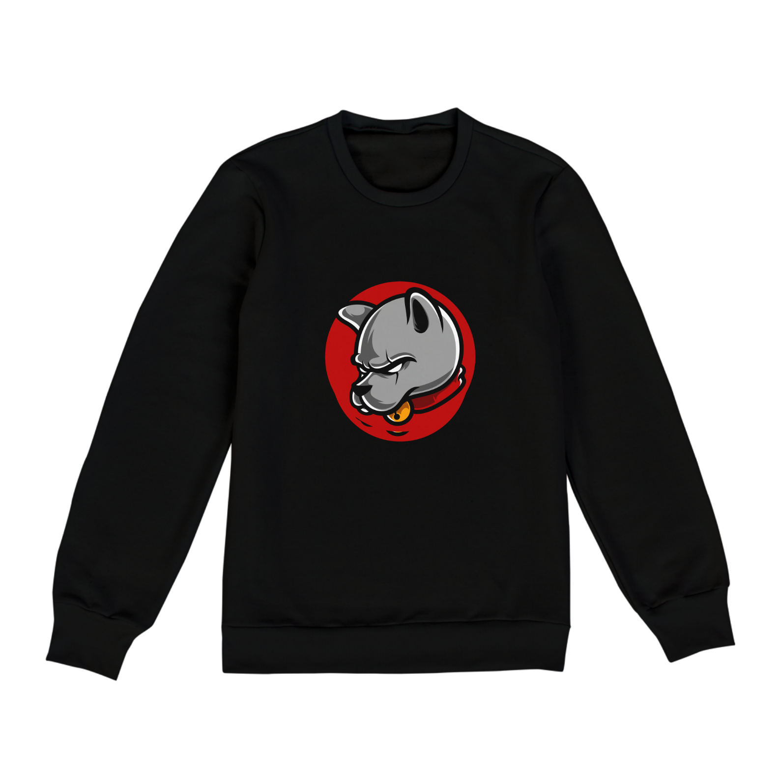 Nome do produto: Blusa Moletom Fechado Unissex Estampa Desenho Cachorro no Circulo vermelho