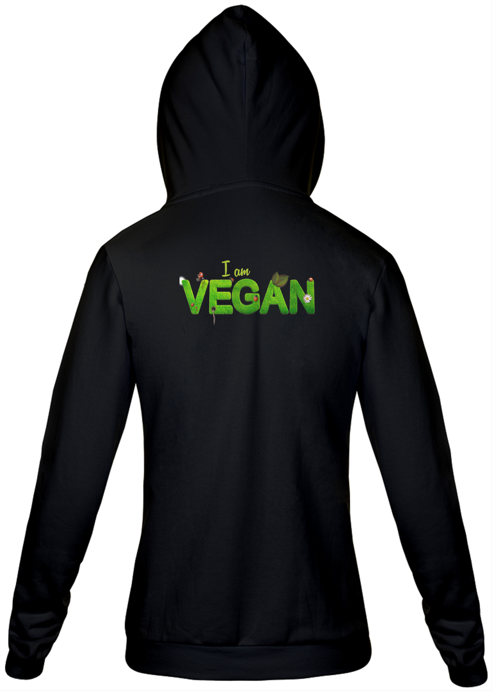 Nome do produto: Jaqueta Moletom Masculina Sou Vegano Estampa Frase I am VEGAN