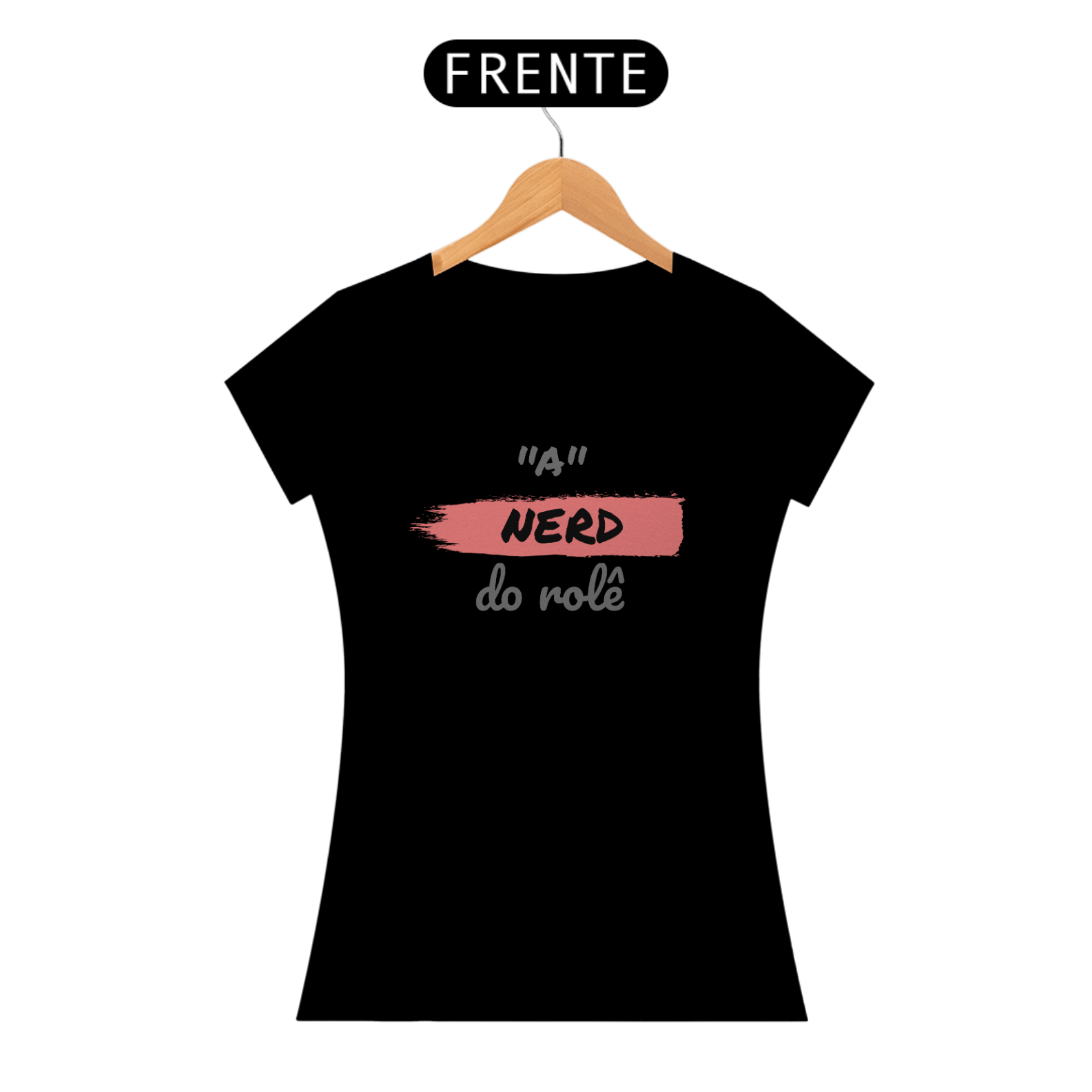 Nome do produto: Camiseta Baby Long Quality Estampa Frase - A NERD do rolê