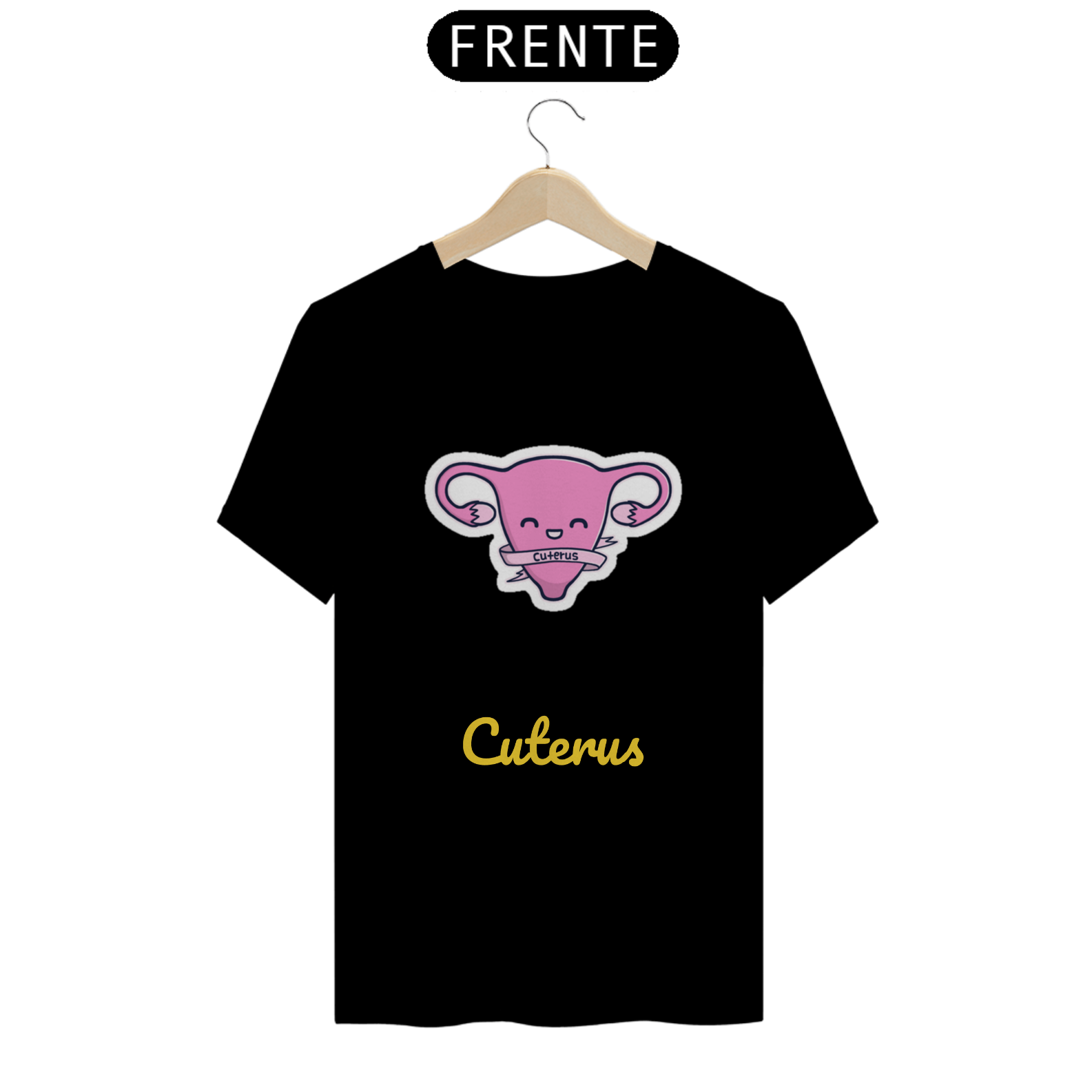 Nome do produto: Camiseta Quality Estampa Cuterus - Útero Fofo