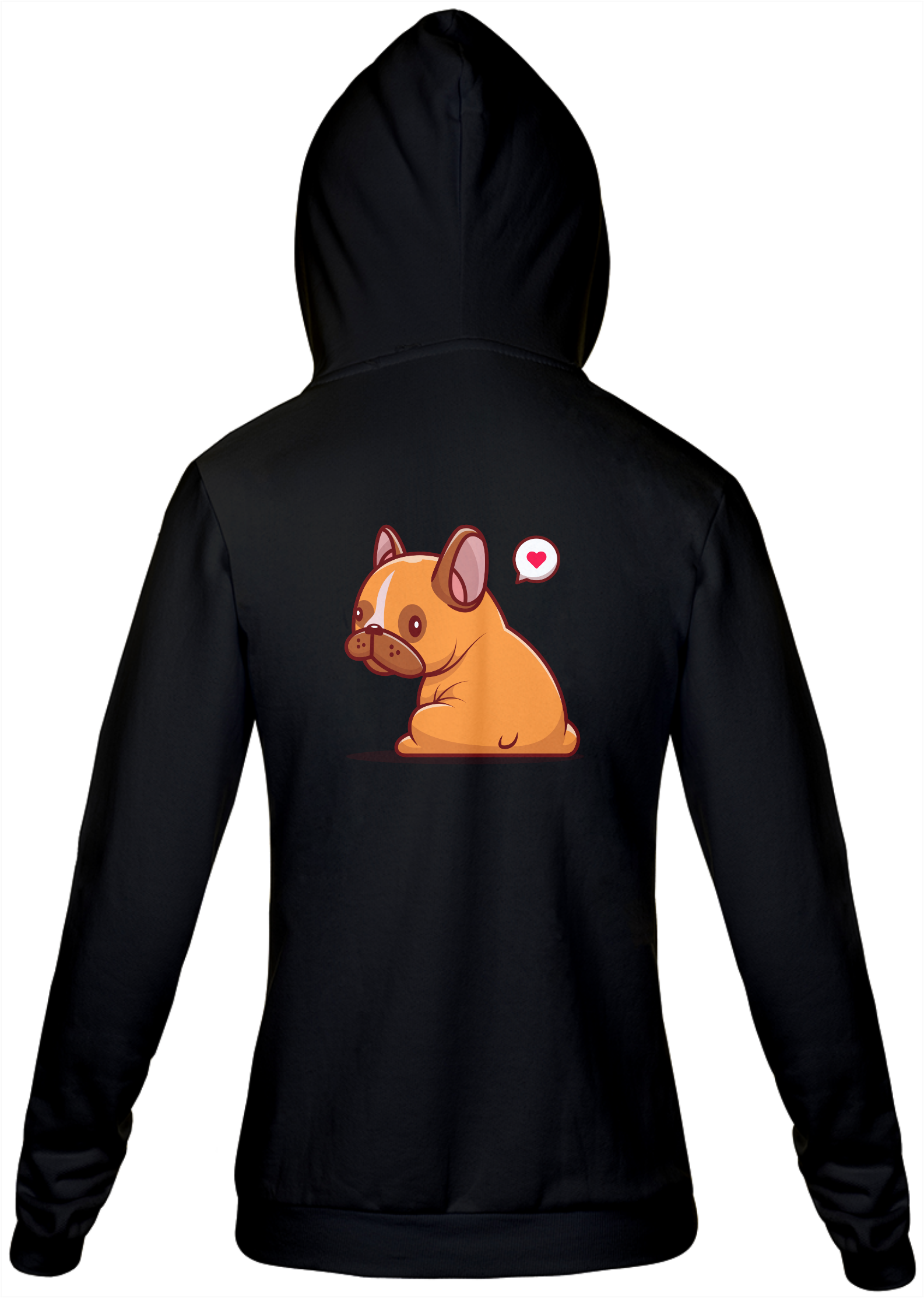 Nome do produto: Jaqueta Moletom Estampa Cachorro Fofinho Filhote de Costas 