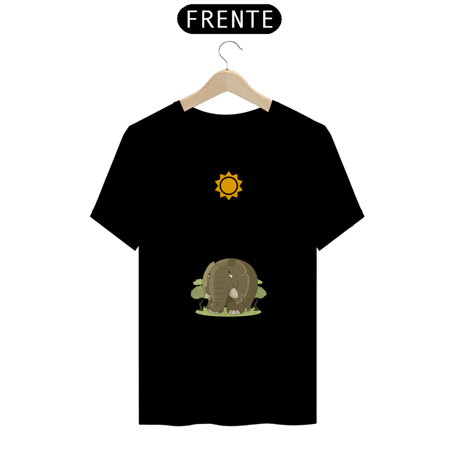 Nome do produto: Camiseta Quality Estampa Desenho Elefante Fofo