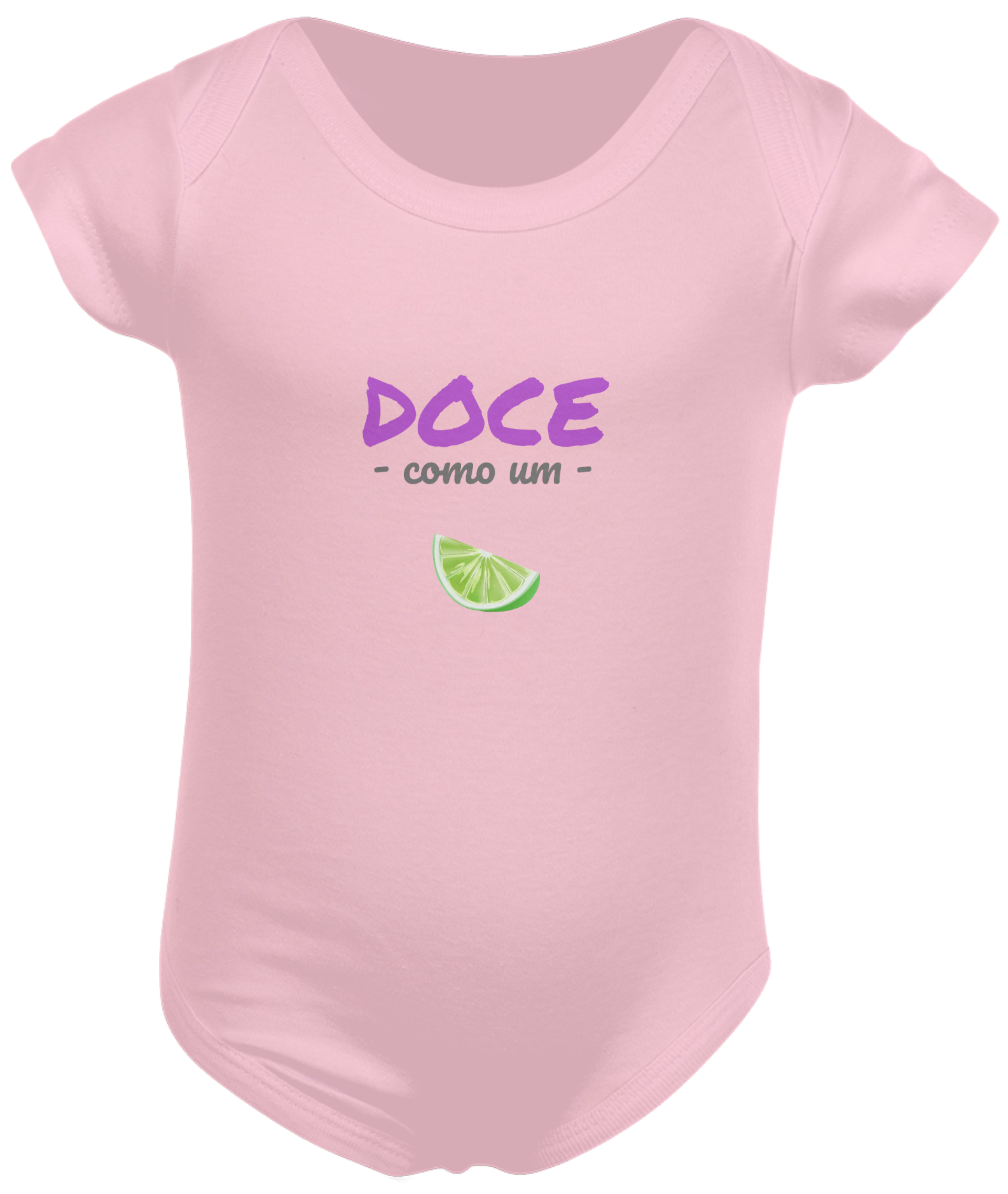 Nome do produto: Body Infantil Feminino Estampa Frase - Doce como um Limão