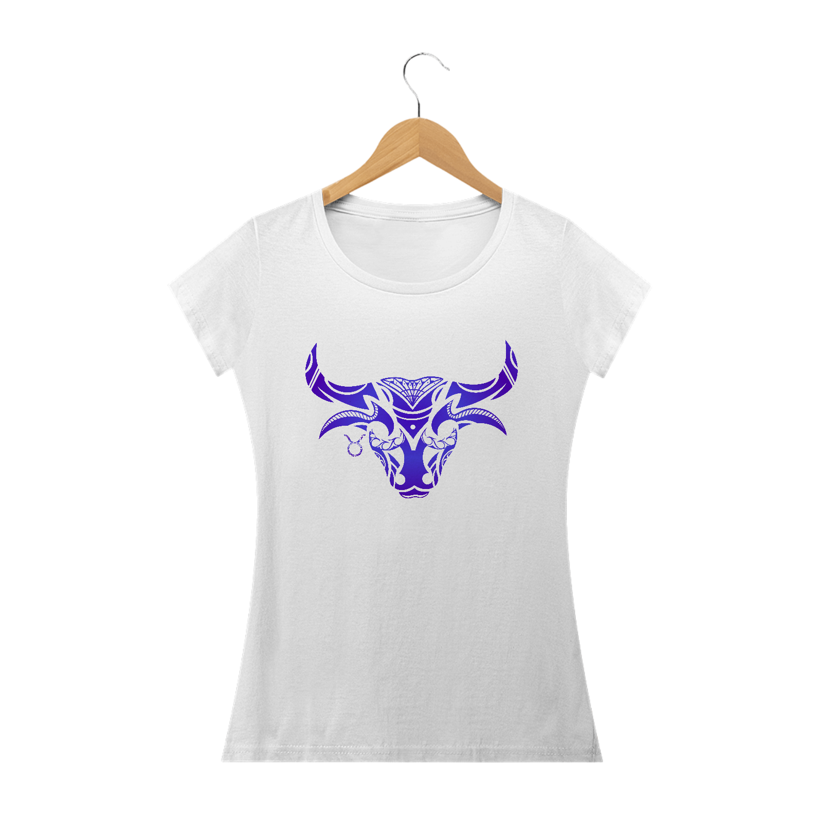 Nome do produto: CAMISETA FEMININA BRANCA - SÍMBOLO SIGNO TOURO