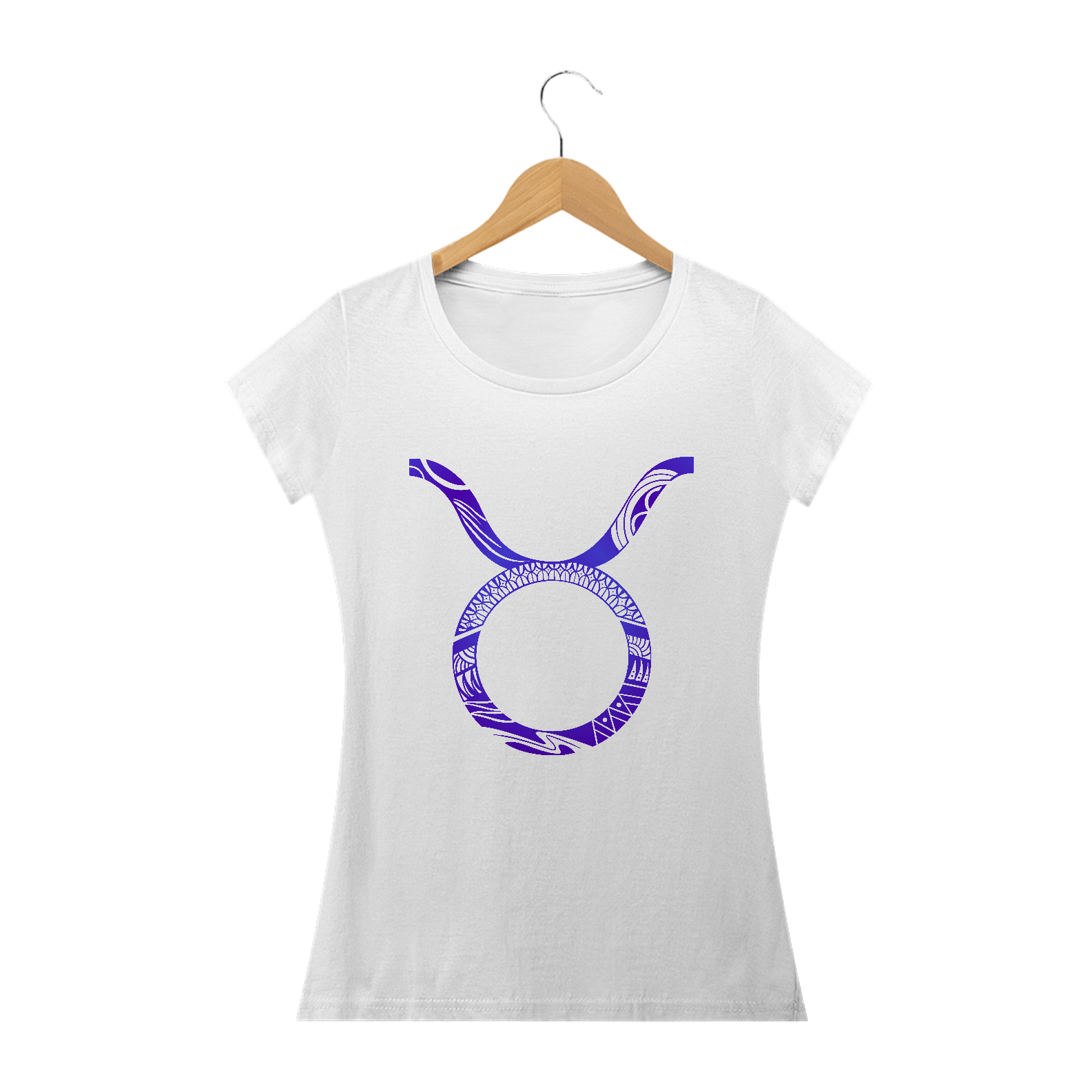 Nome do produto: CAMISETA FEMININA - SÍMBOLO SIGNO DE TOURO