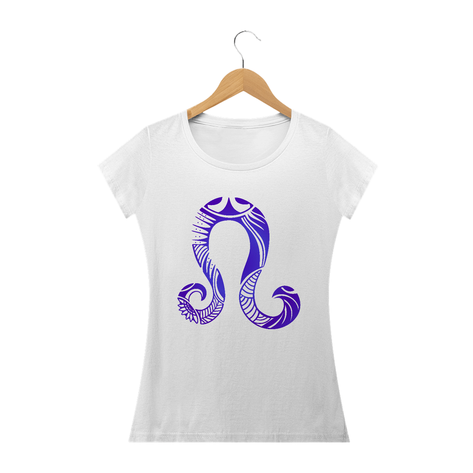 Nome do produto: CAMISETA FEMININA - SÍMBOLO SIGNO LEÃO