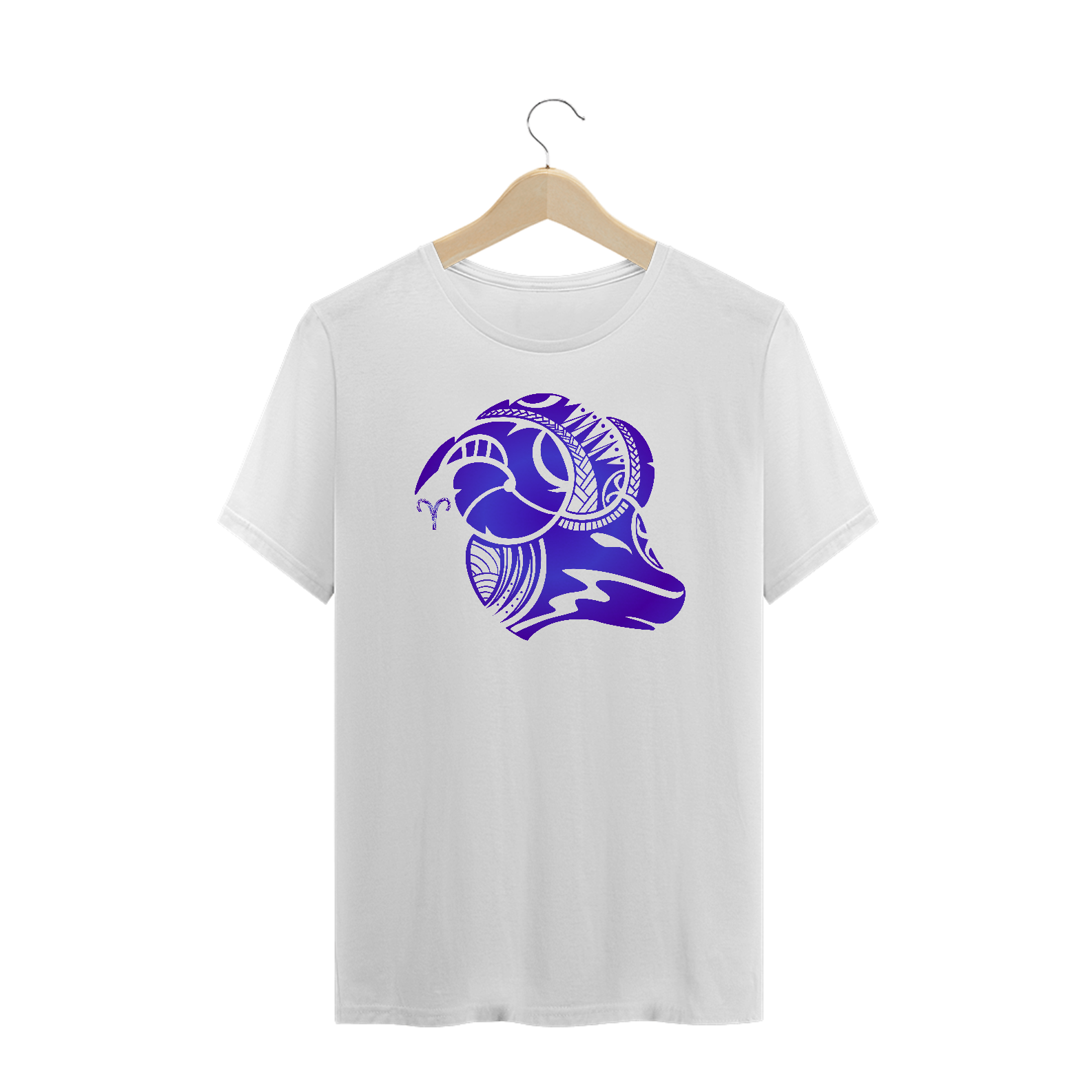 Nome do produto: CAMISETA PLUS SIZE UNISSEX BRANCA - SIGNO ÁRIES