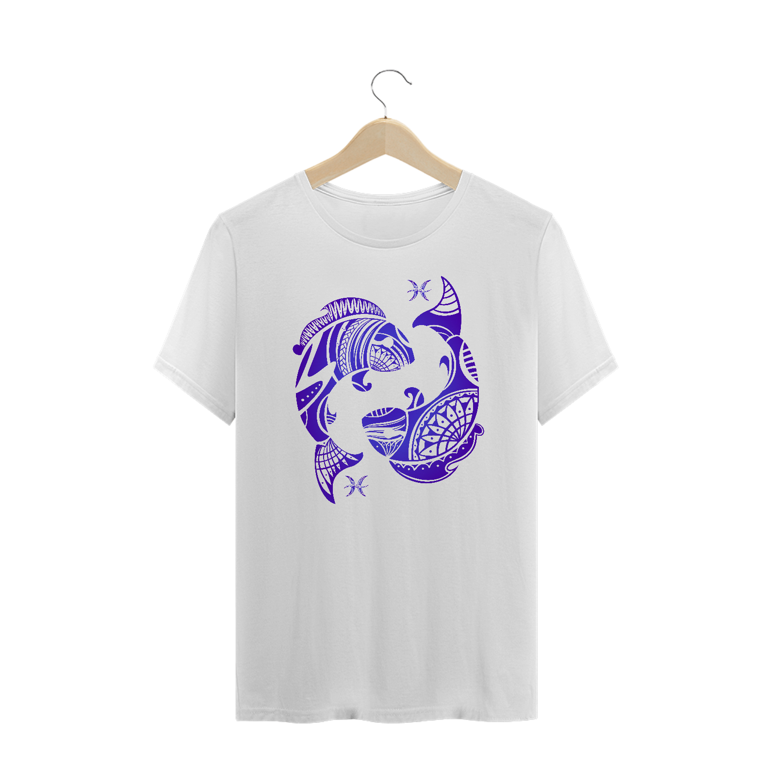 Nome do produto: CAMISETA UNISSEX PLUS SIZE - SIGNO PEIXES