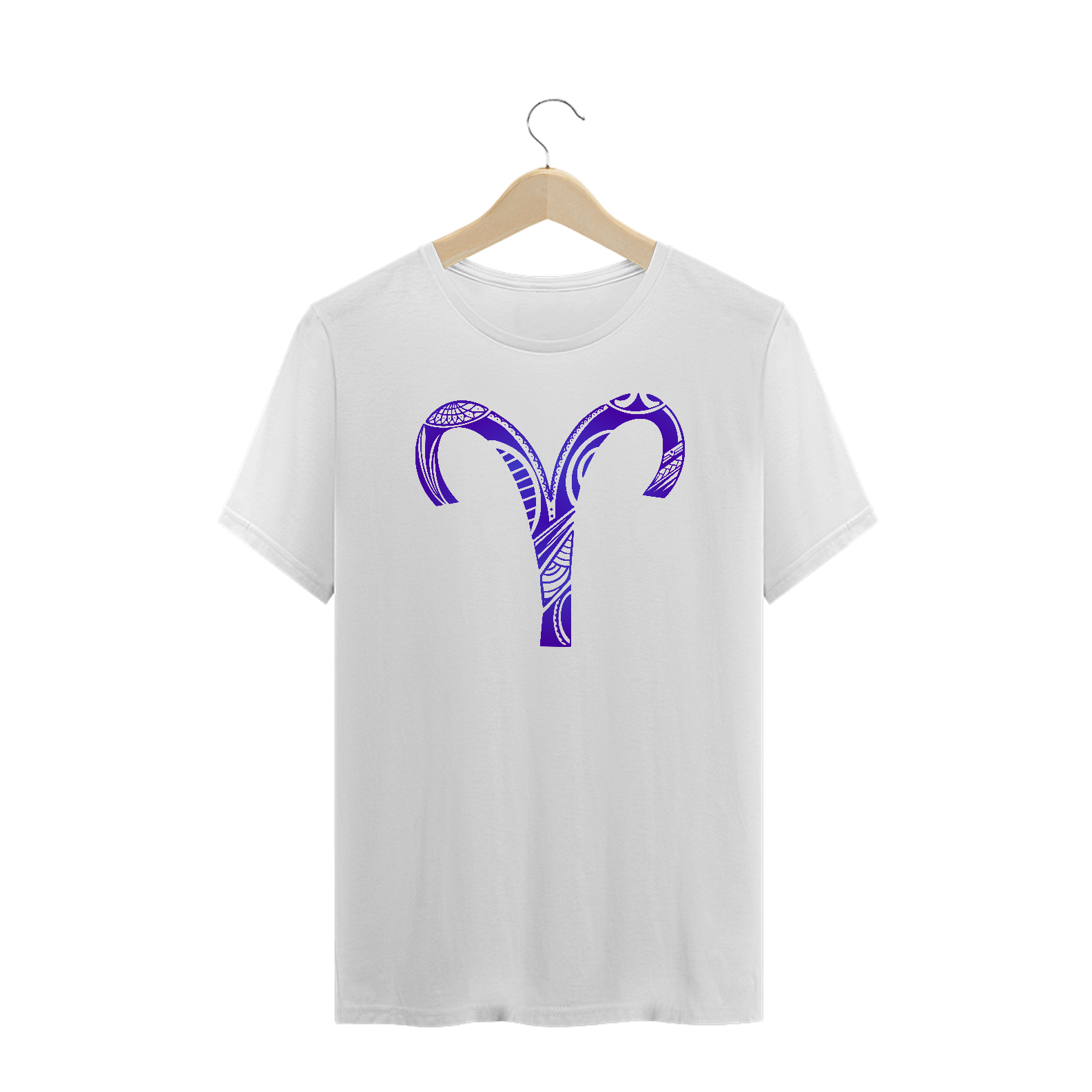 Nome do produto: CAMISETA PLUS SIZE UNISSEX BRANCA - SÍMBOLO SIGNO ÁRIES
