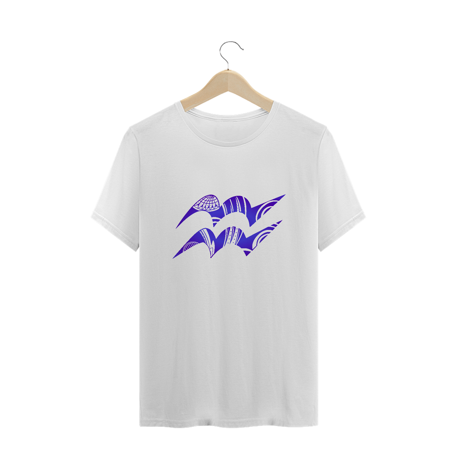 Nome do produto: CAMISETA UNISSEX PLUS SIZE - SÍMBOLO SIGNO AQUÁRIO
