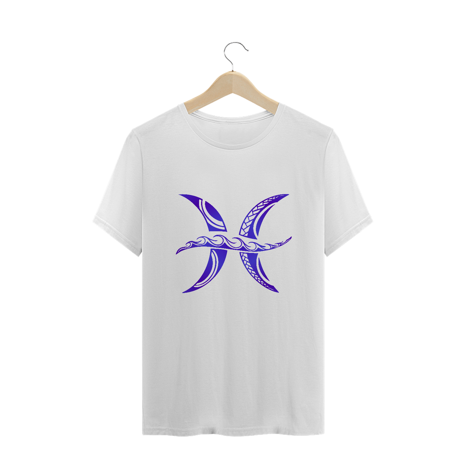 Nome do produto: CAMISETA UNISSEX PLUS SIZE - SÍMBOLO SIGNO PEIXES