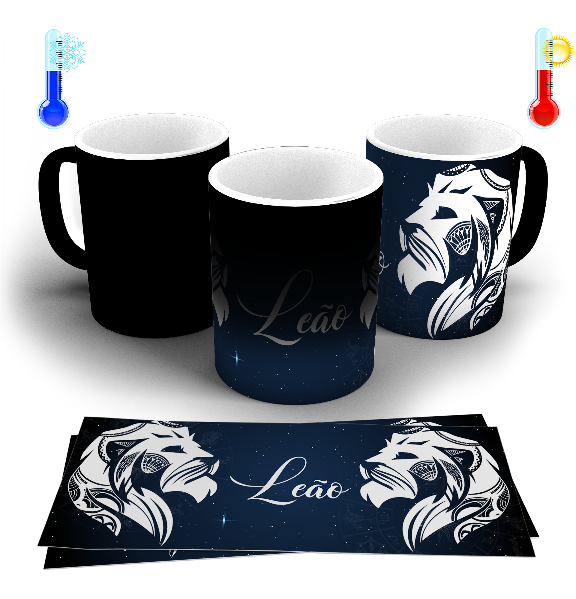 Nome do produto: CANECA MÁGICA - SIGNO LEÃO