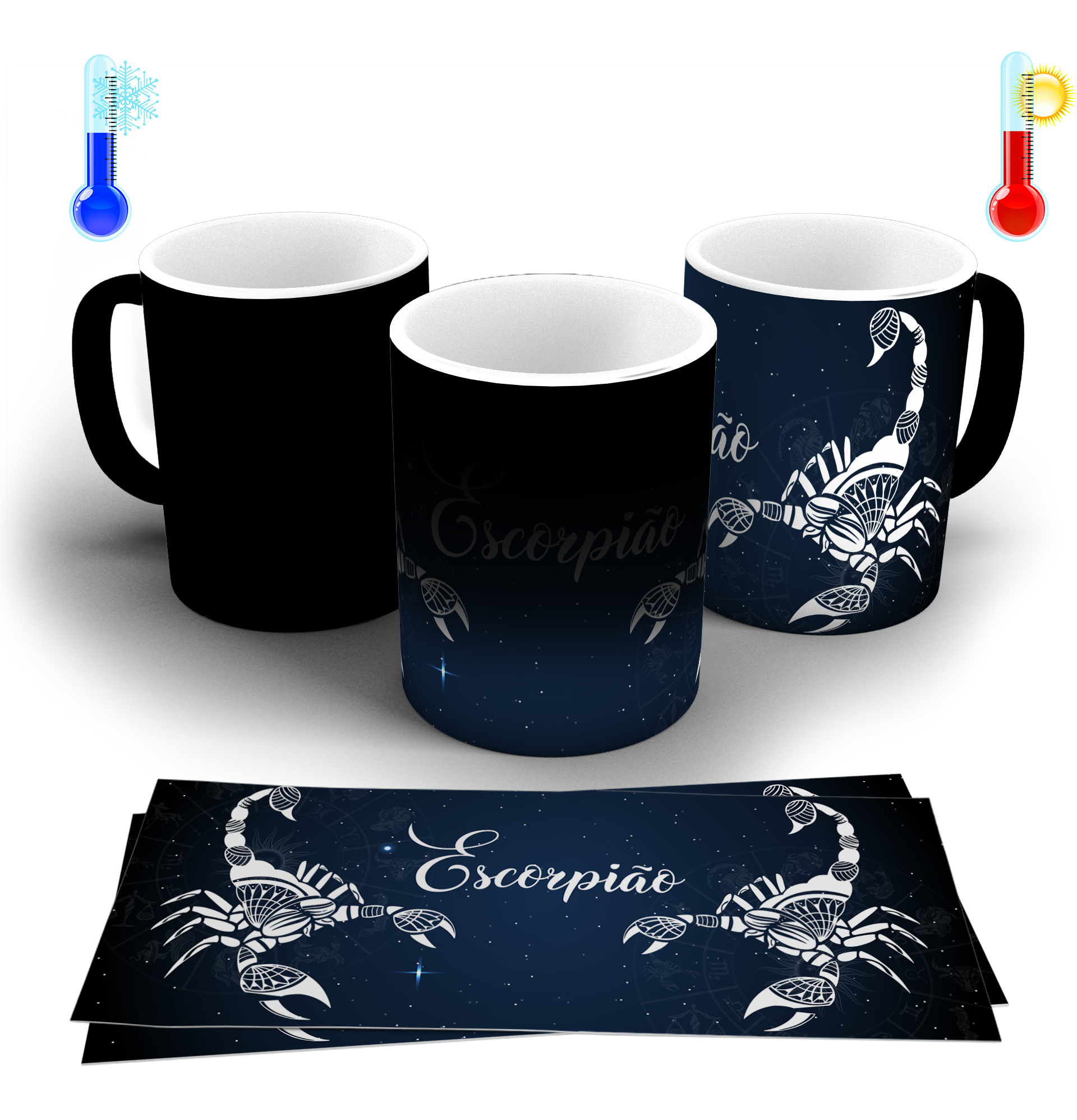 Nome do produto: CANECA MÁGICA - SIGNO ESCORPIÃO