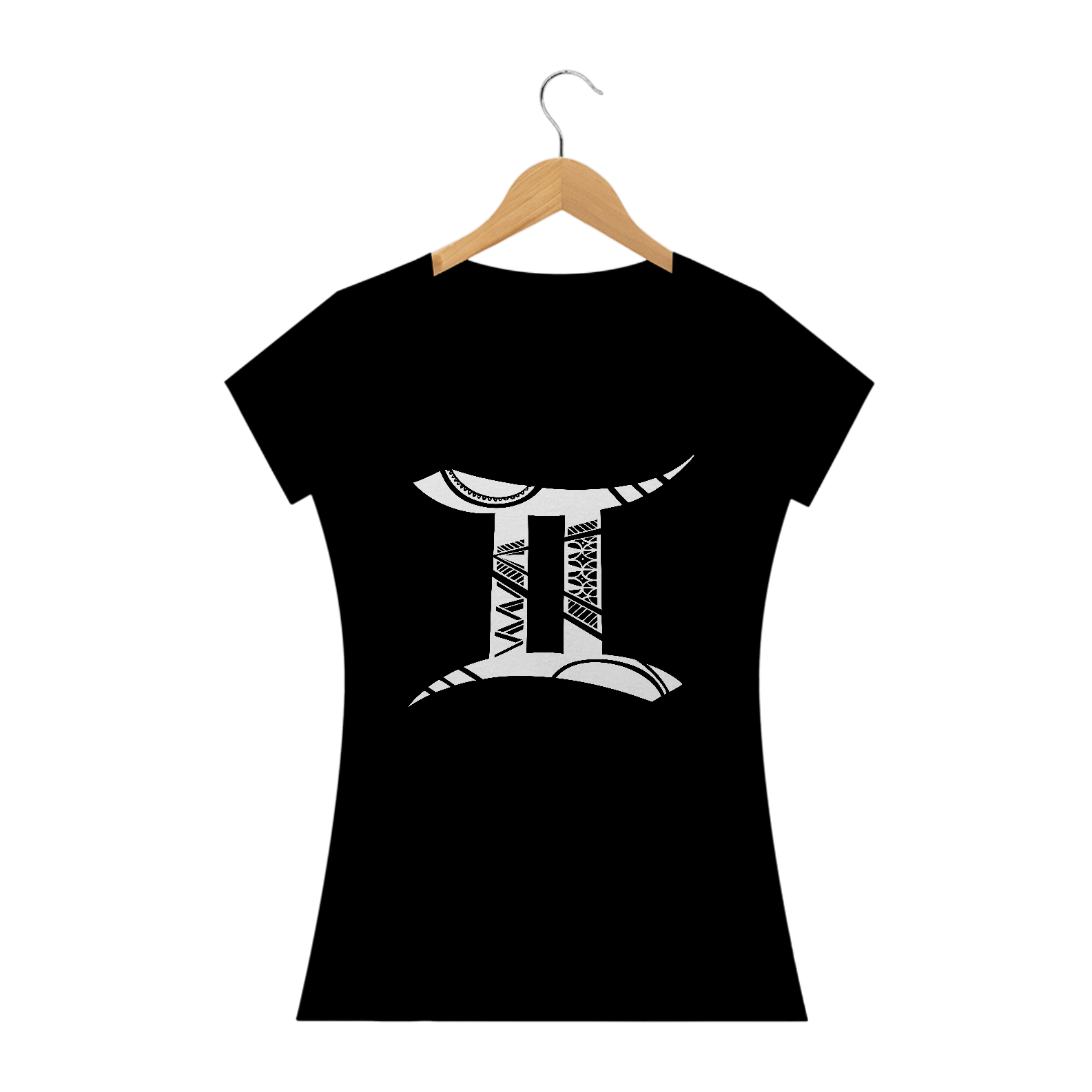 Nome do produto: CAMISETA FEMININA - SÍMBOLO SIGNO GÊMEOS