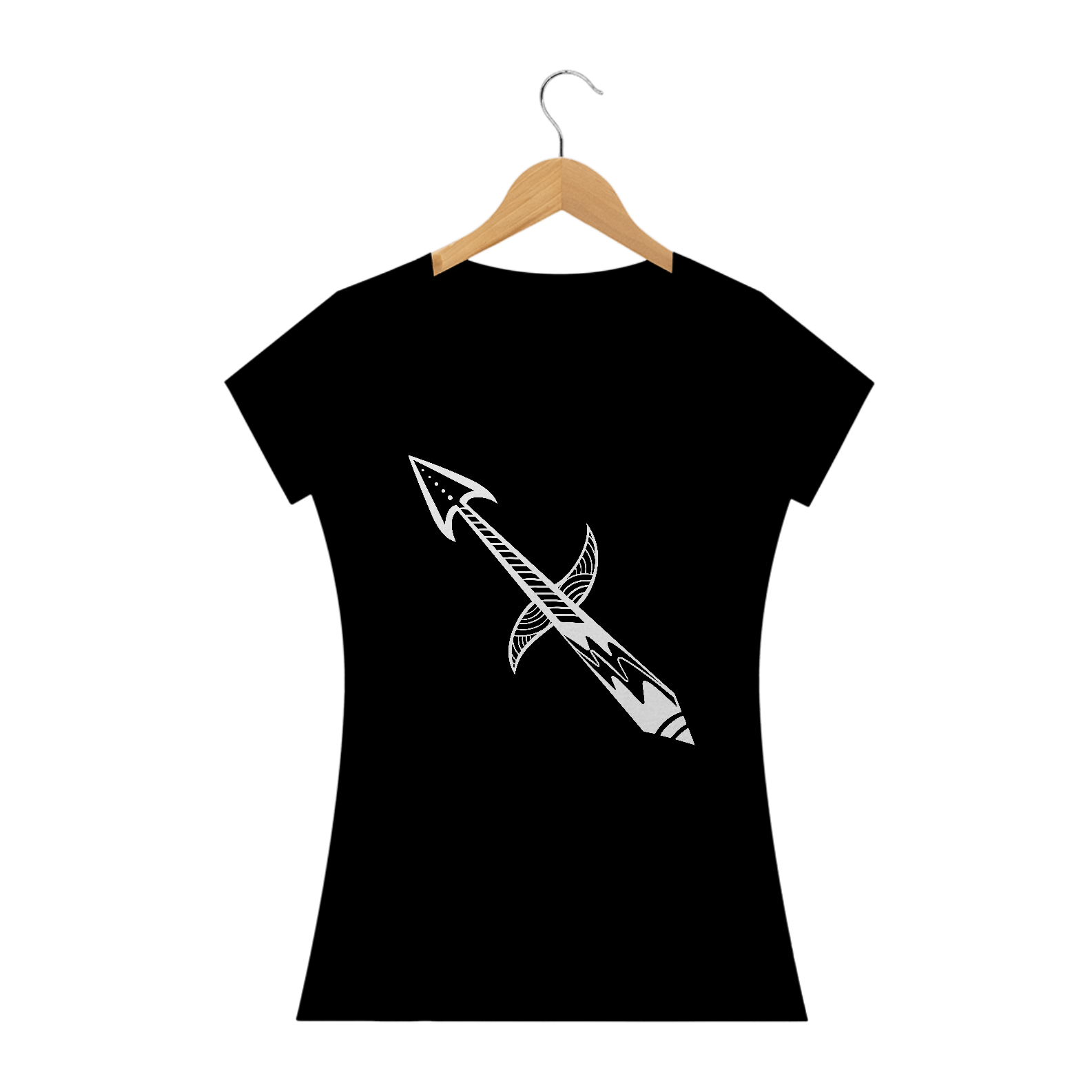 Nome do produto: CAMISETA FEMININA - SÍMBOLO SIGNO SAGITÁRIO
