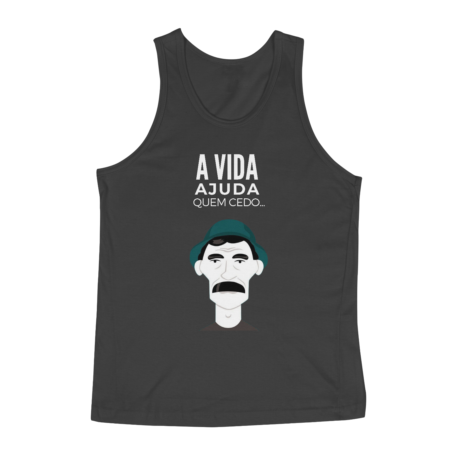 Camiseta Regata Preta A Vida Ajuda Quem Cedo Madruga